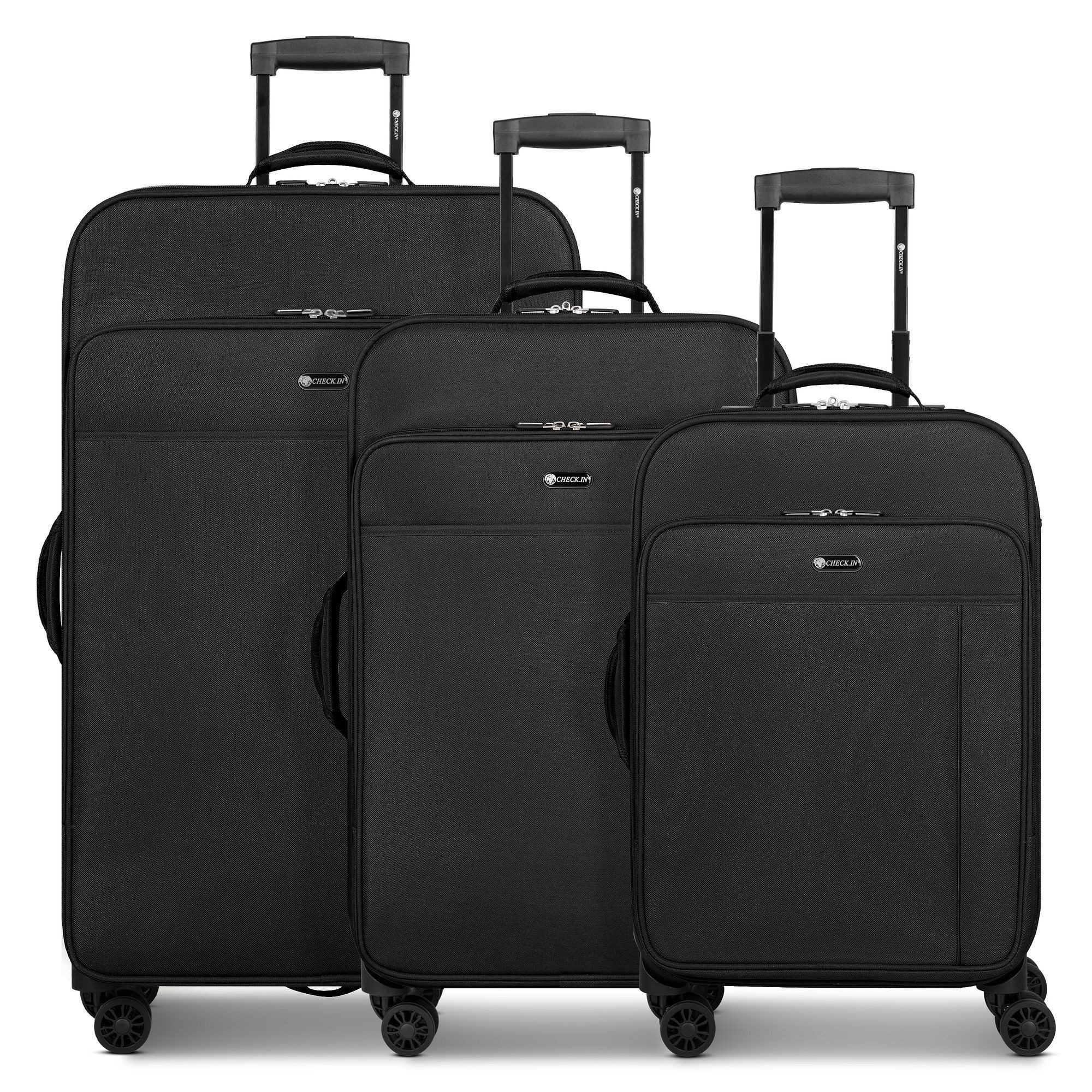 CHECK.IN® Trolleyset Sevilla 2.0, 4 Rollen, (3-teilig, 3 tlg), Polyester