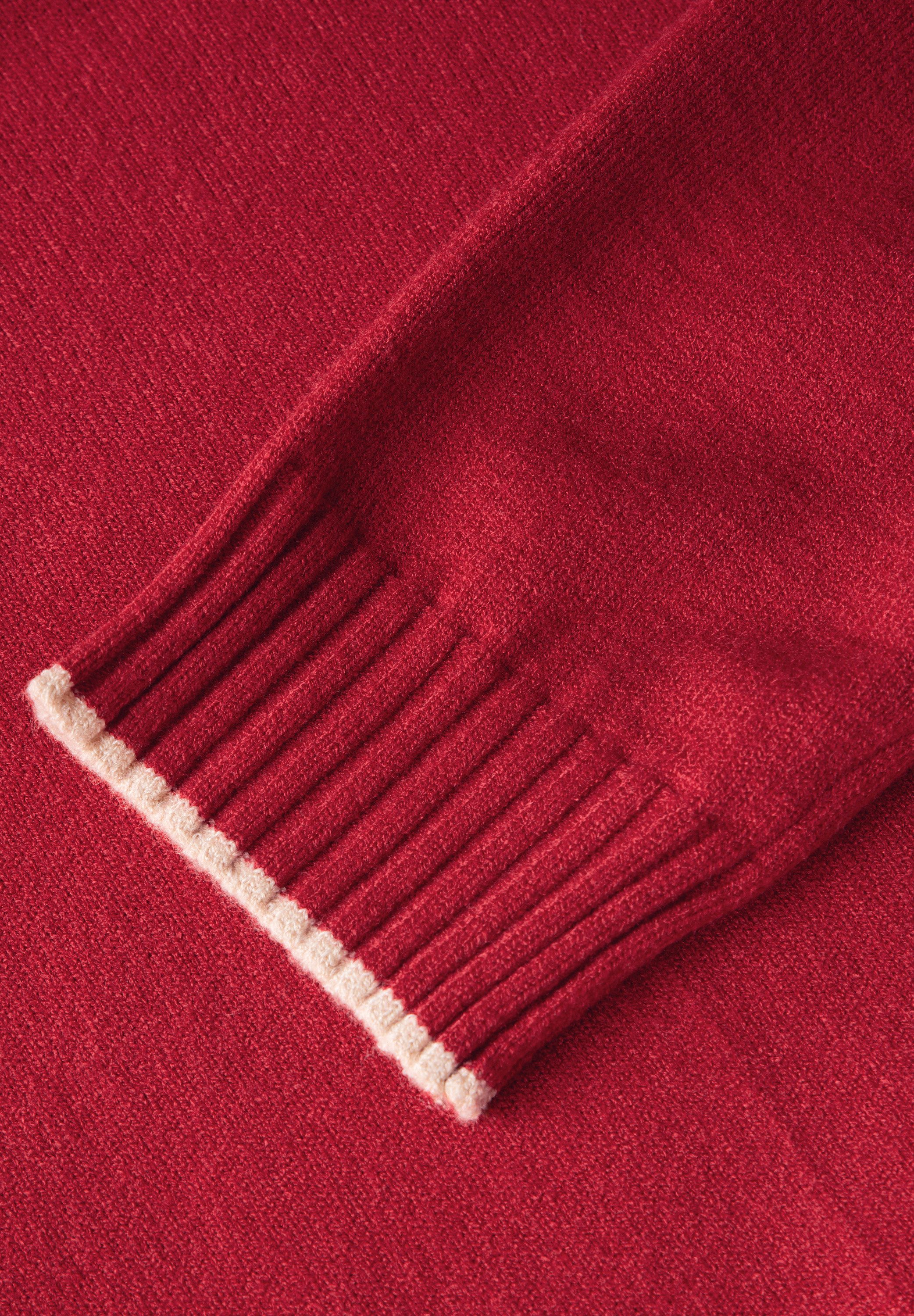 STREET ONE Strickpullover mit Materialmix