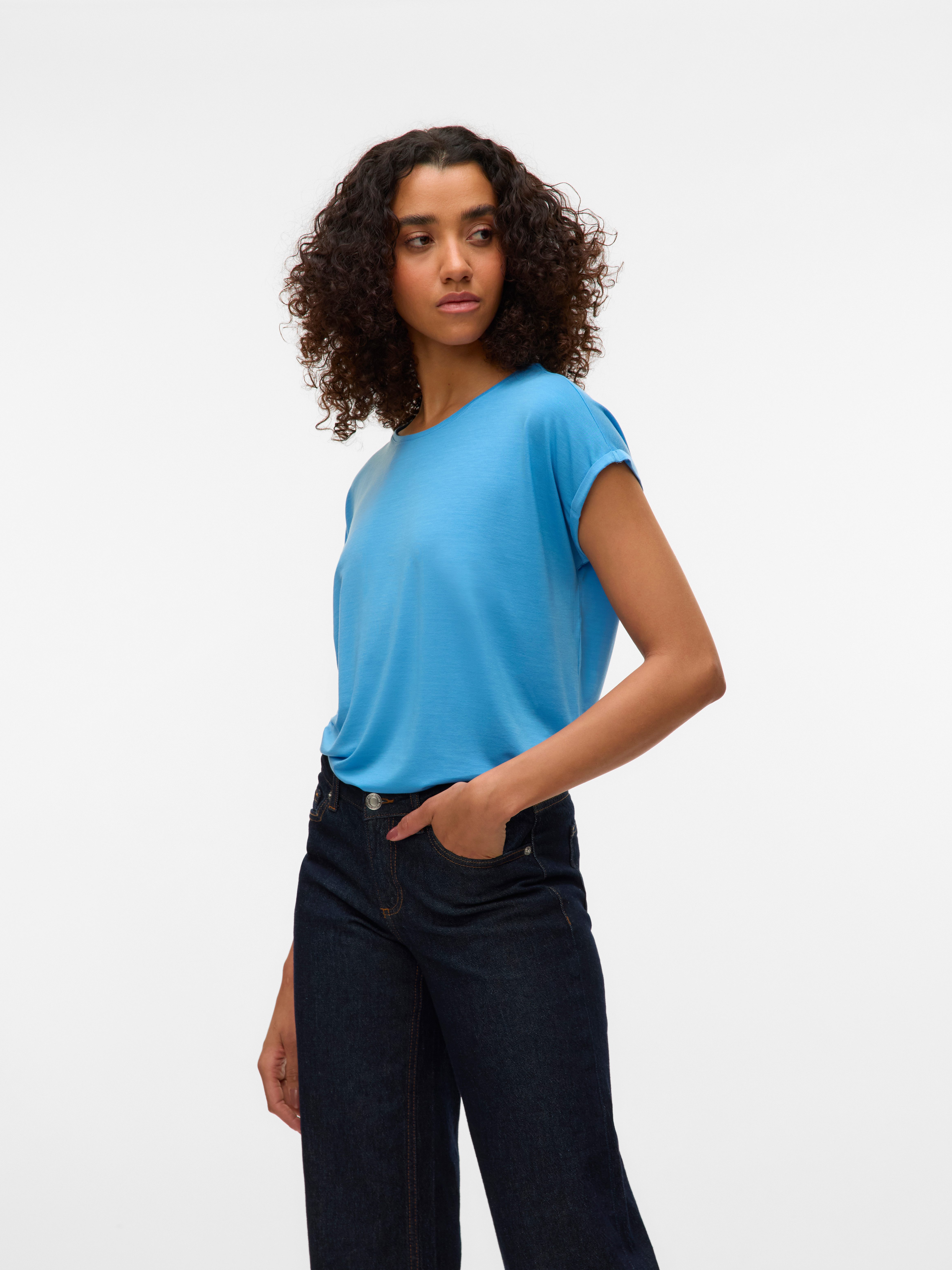 Vero Moda Rundhalsshirt VMAVA PLAIN SS günstig online kaufen