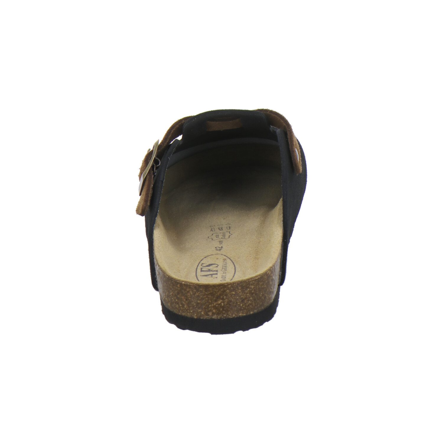 AFS-Schuhe 390020 Clogs Pantolette für Herren aus Leder mit Fußbett, Hausschuhe Made in Germany