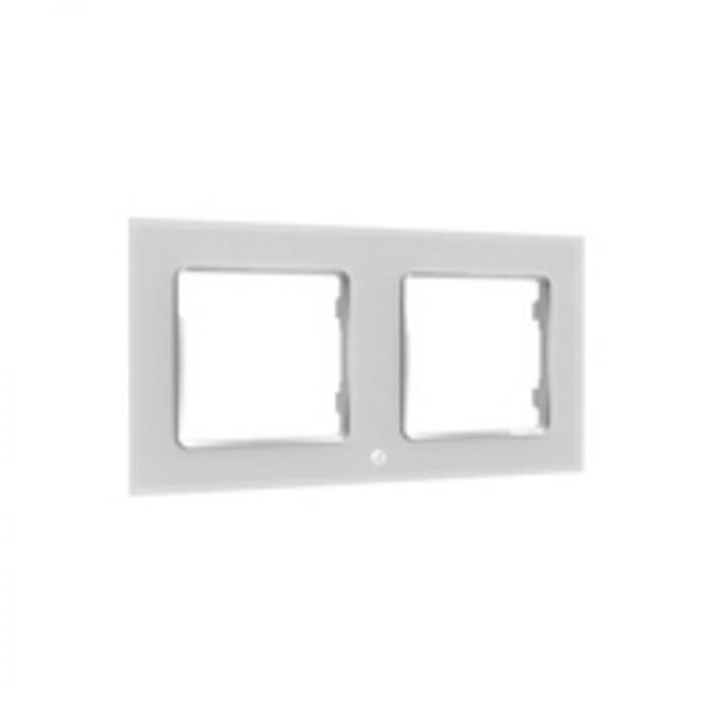 Shelly Wandtaster Rahmen 2-fach · WF2_White Einbau-Tischsteckdose