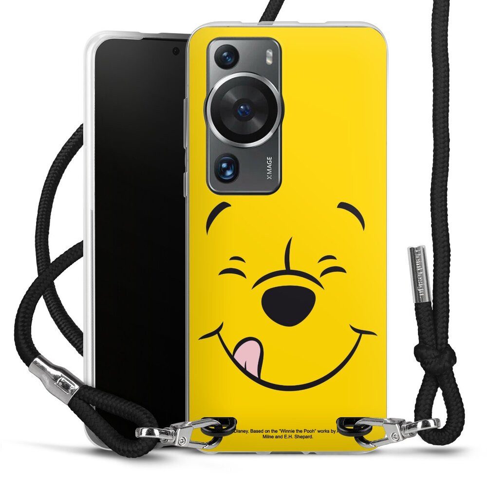 DeinDesign Handyhülle Winnie Puuh Offizielles Lizenzprodukt Disney Puuh Closeup, Huawei P60 Pro Handykette Hülle mit Band Case zum Umhängen