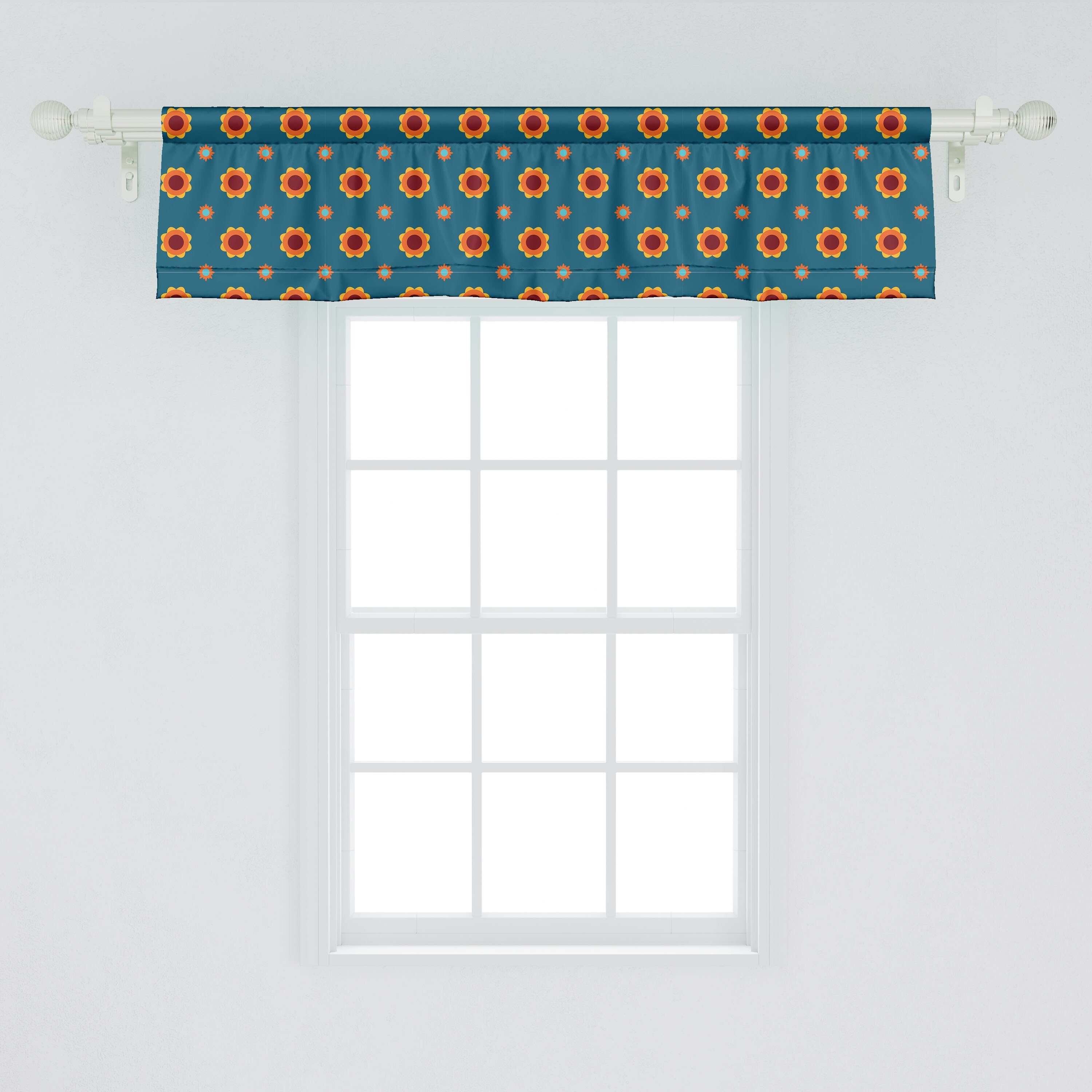 Küche Abakuhaus, Volant Schlafzimmer Stangentasche, mit Motive Sun Scheibengardine Microfaser, für Blumen Vorhang Dekor und Blumen