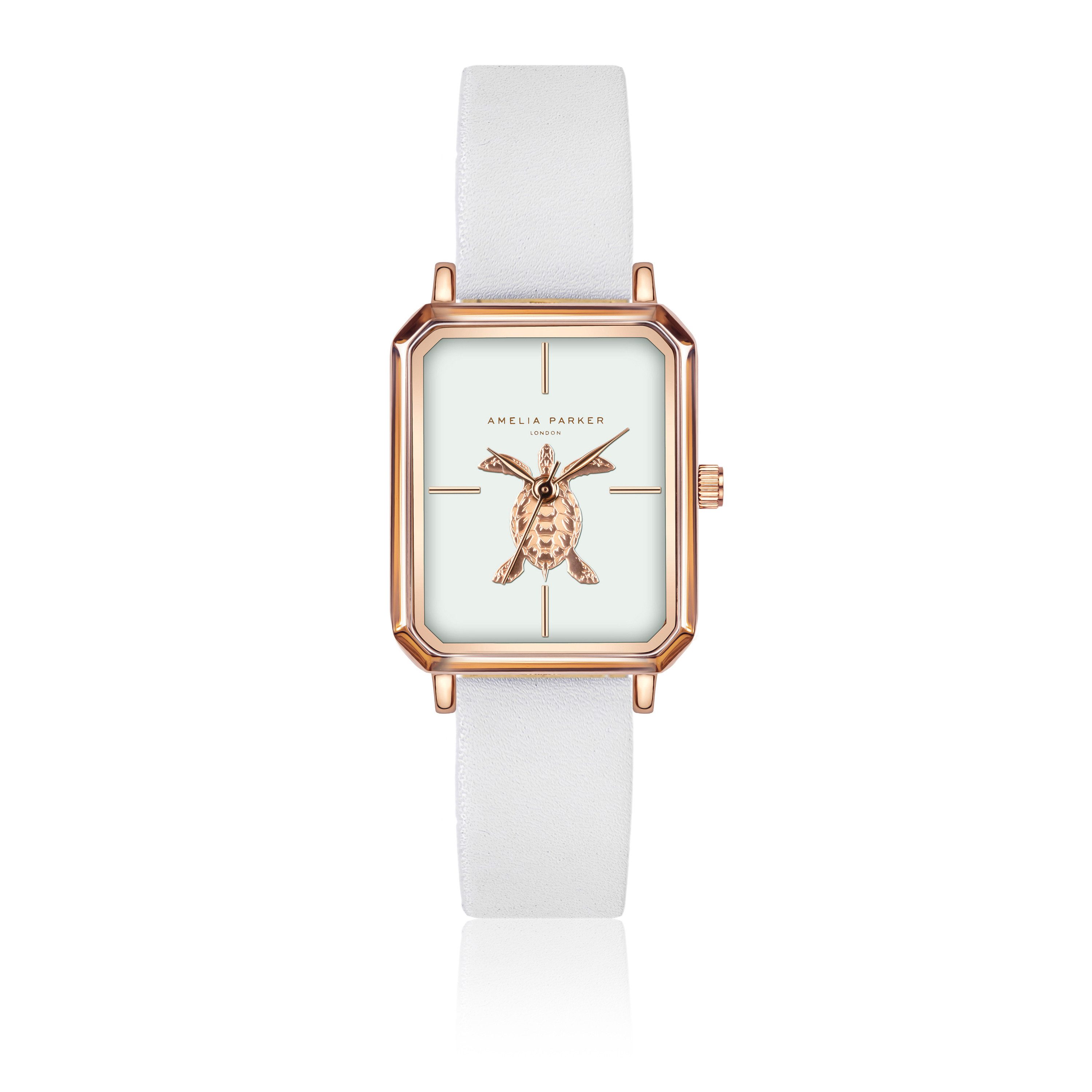 AMELIA PARKER Quarzuhr AE4-S044R Serenity White Leather