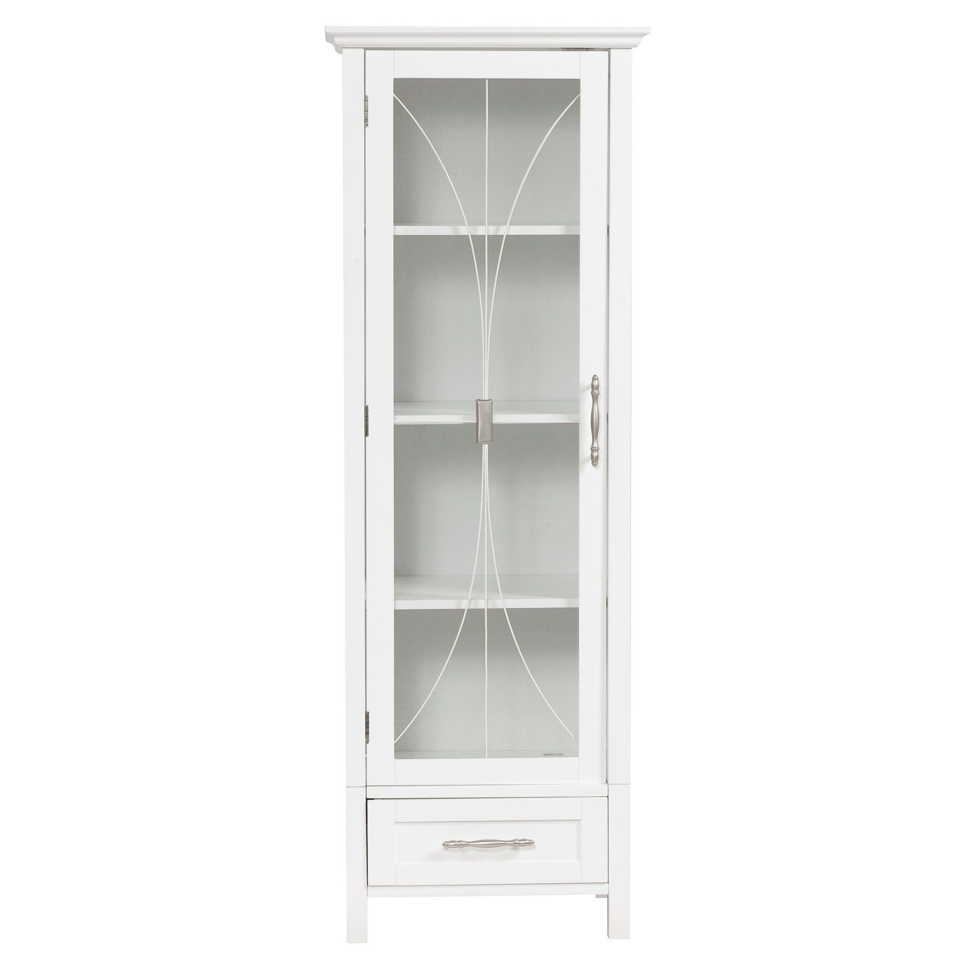 Teamson Home Hochschrank Leinenschrank Delaney Schublade weiß