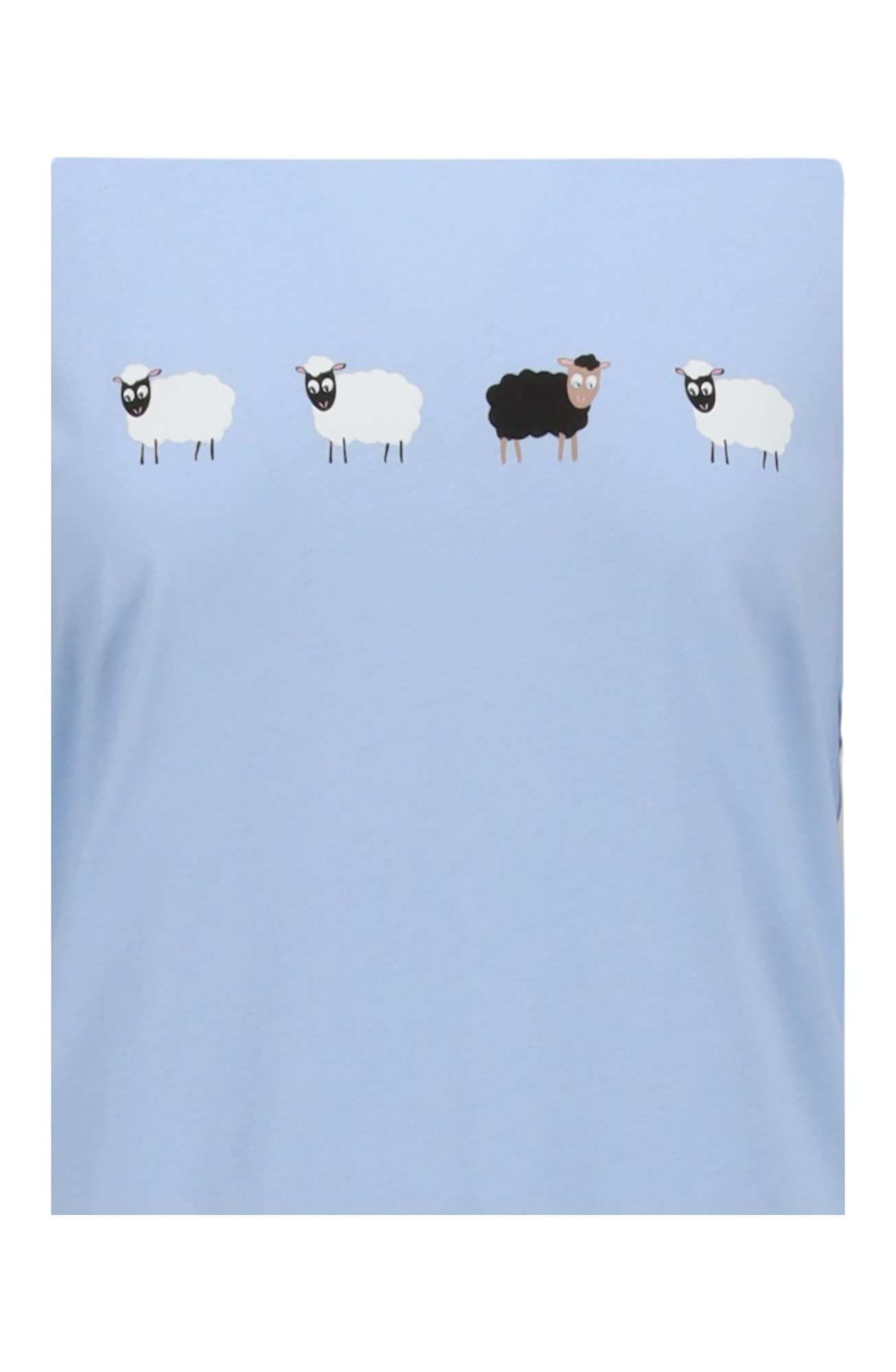 Ringella Nachthemd Langarm Sleepshirt mit Rundhalsausschnitt und Schaf-Motivdruck (1-tlg) Feiner Single Jersyey