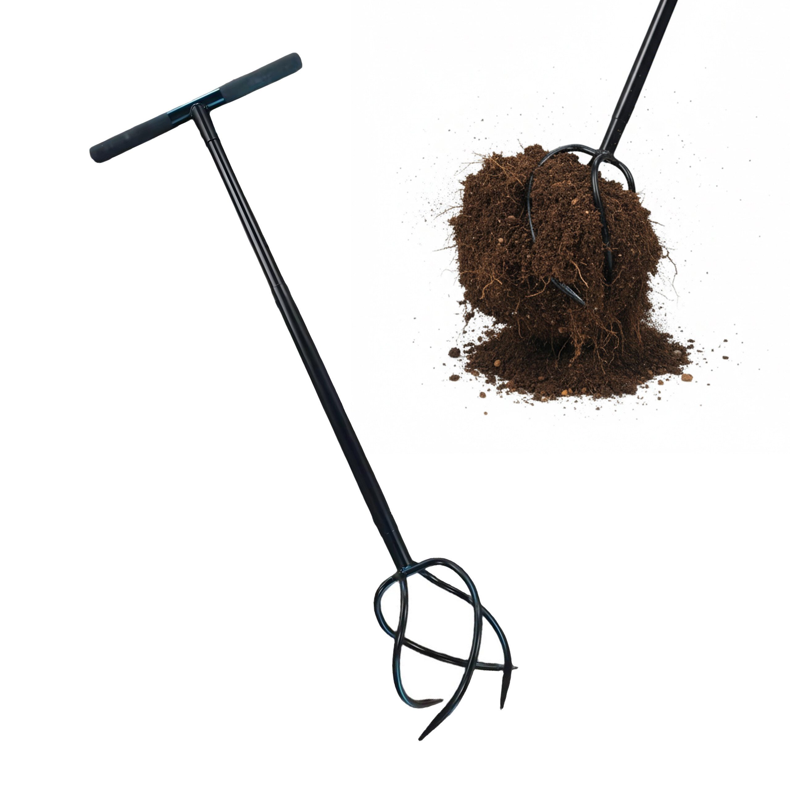 relaxdays Kultivator Gartenkralle mit Stiel, 20 cm Arbeitsbreite