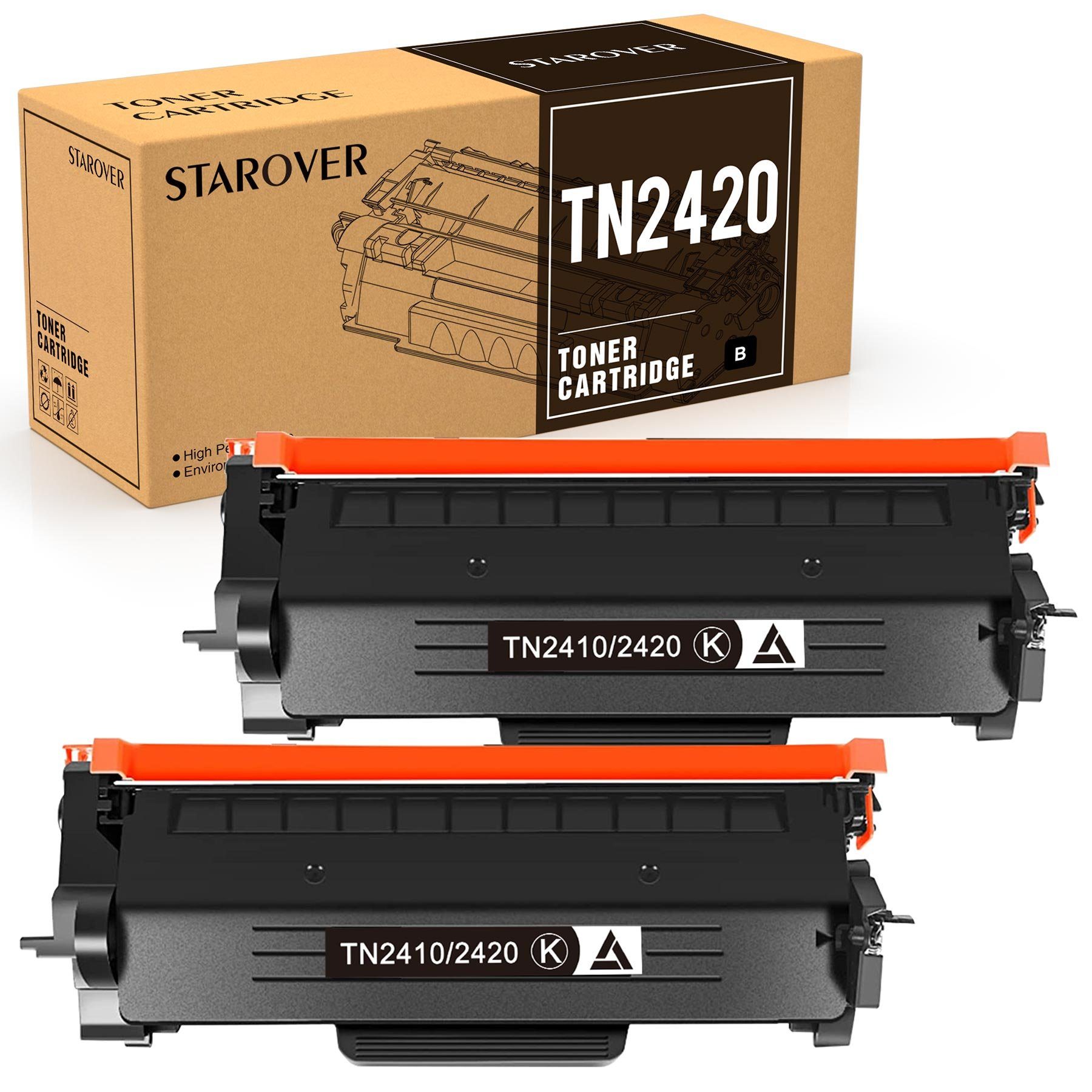 HL-L2350DW HL-L2730DN MFC-L2750DW), TN2420 TN2410 Brother STAROVER MFC-L2710DN (MFC-L2710DW Tonerpatrone DCP-L2530DW Toner für schwarz DCP-L2510D, 2er HL-L2310D