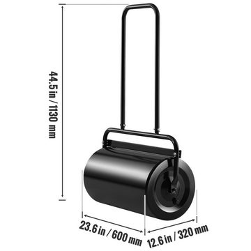 VEVOR Rasenwalze Rasenwalze 695x320x1130mm Handwalze Eisen und Q235 Gartenwalze 46L