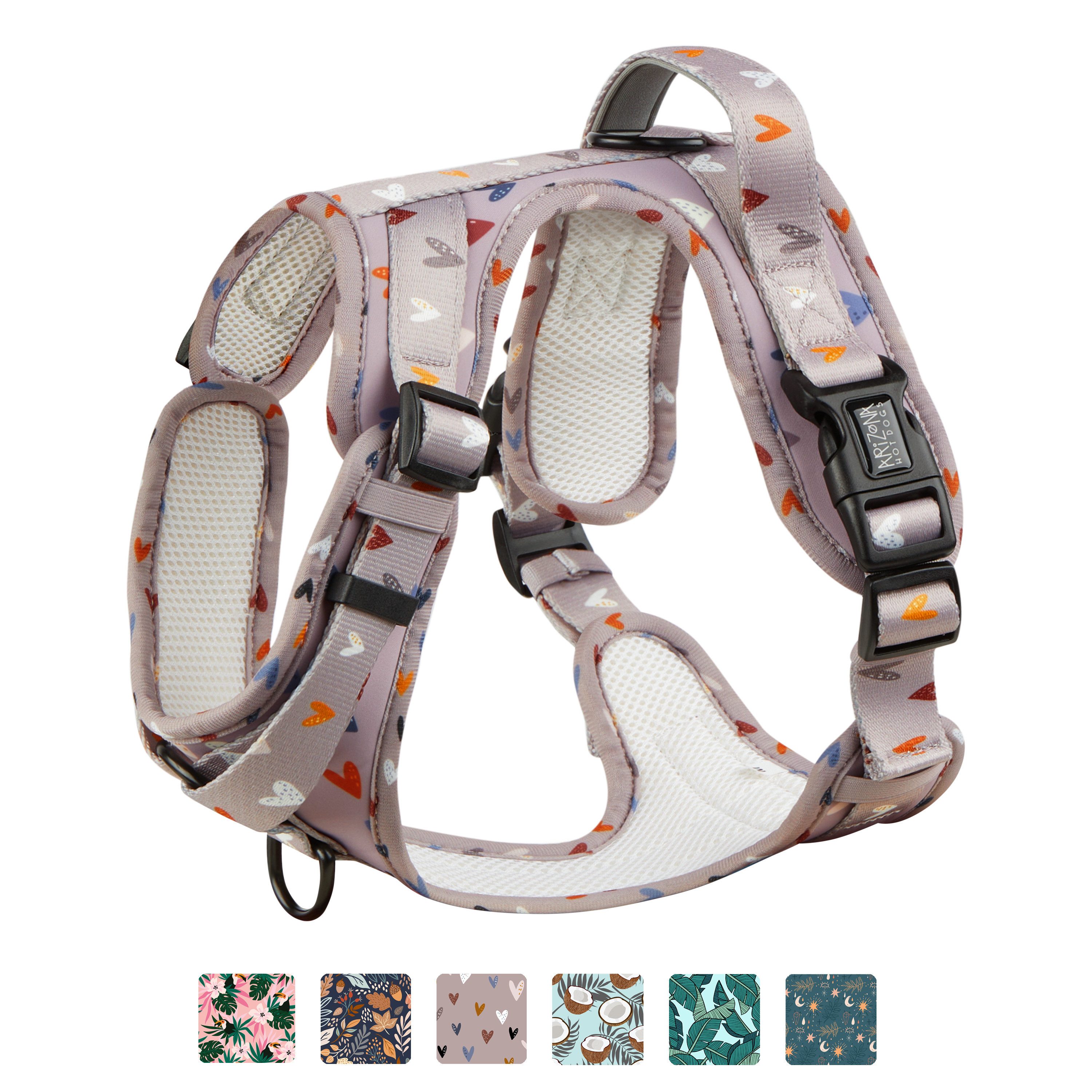 ARIZONA HOT DOGS Hunde-Geschirr Neopren Griffgeschirr Sweet Love, Taupe S günstig online kaufen