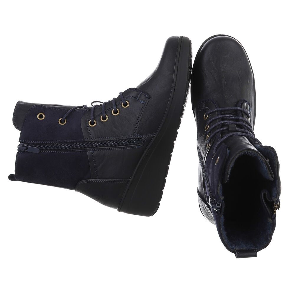 Ital-Design Damen Stiefeletten mit Schnürung und Reißverschluss Schnürstief günstig online kaufen