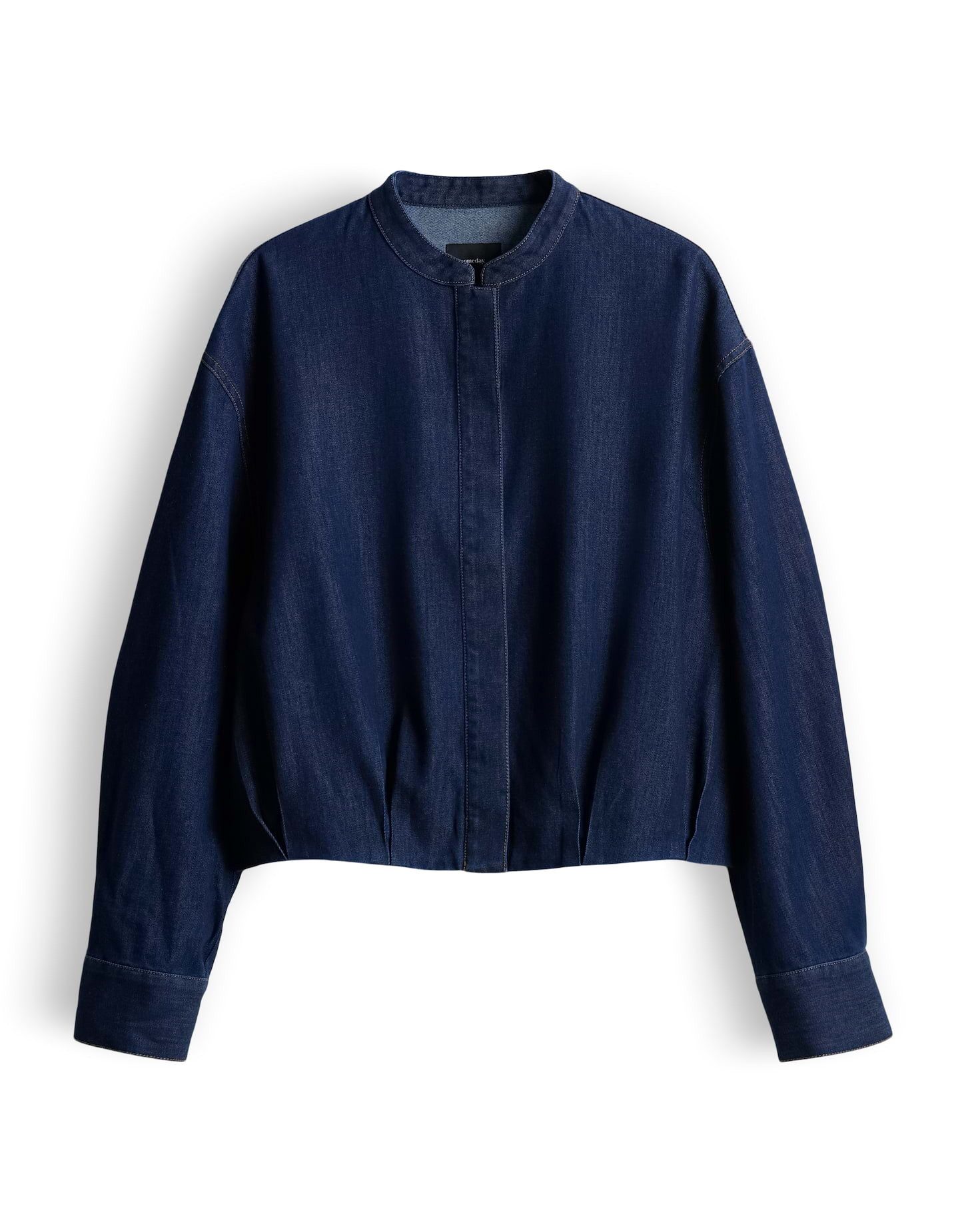 someday Jeansblazer Narma aus Denim im Blousonstil Mit verdeckter Leiste und voluminösen Ärmeln