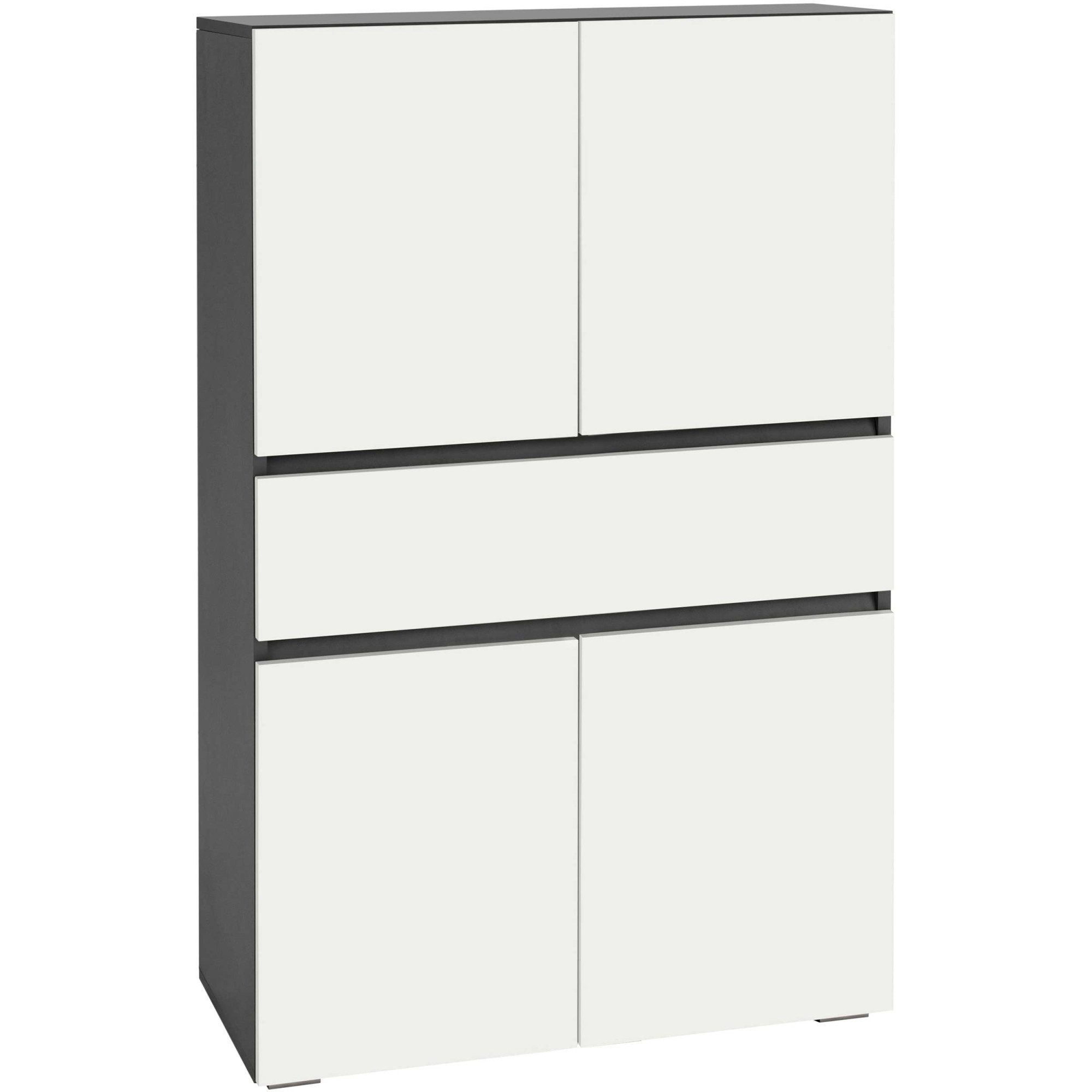 Home affaire Midischrank Wisla mit 4 Türen & 1 Schublade, Breite 76 cm, Höhe 130 cm