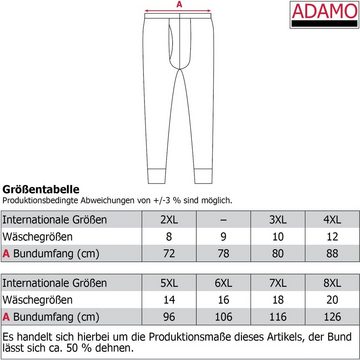 ADAMO Lange Unterhose (1-St) Feinripp 3/4 lang Herren in Übergrößen bis Wäschegröße 20