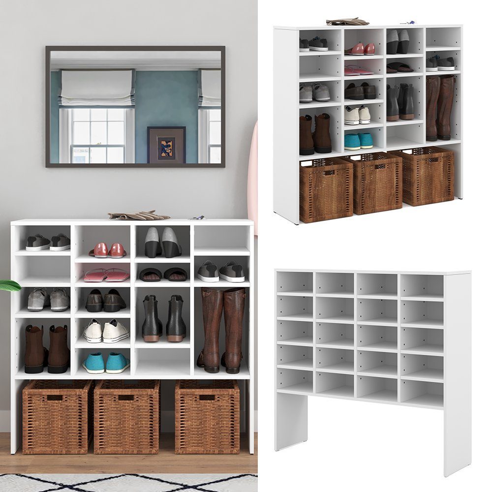 Vicco Schuhregal Hermia, Weiß, 104 x 99 cm günstig online kaufen