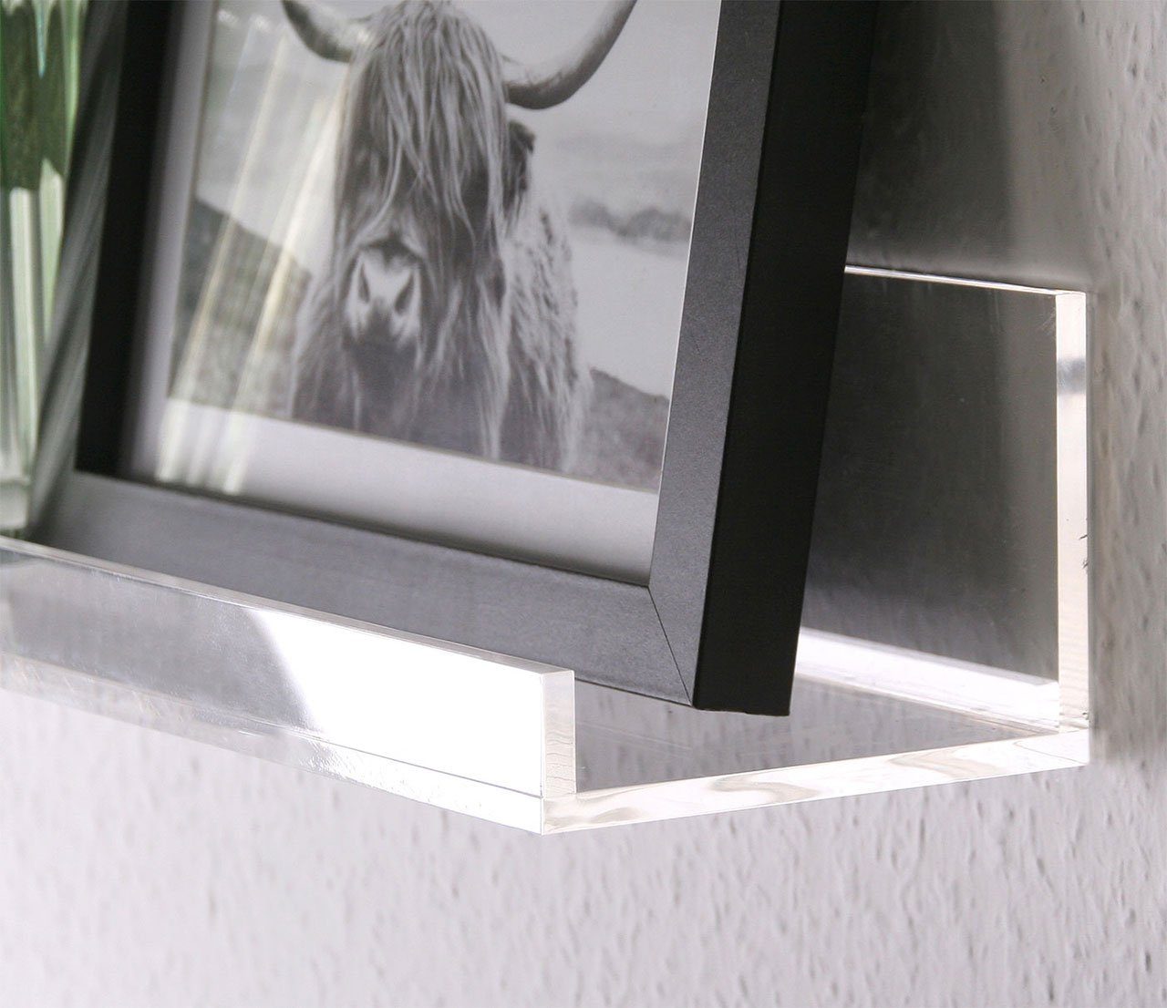 Levandeo® Bilderleiste, Bilderleiste 50x8cm Acryl Transparent günstig online kaufen