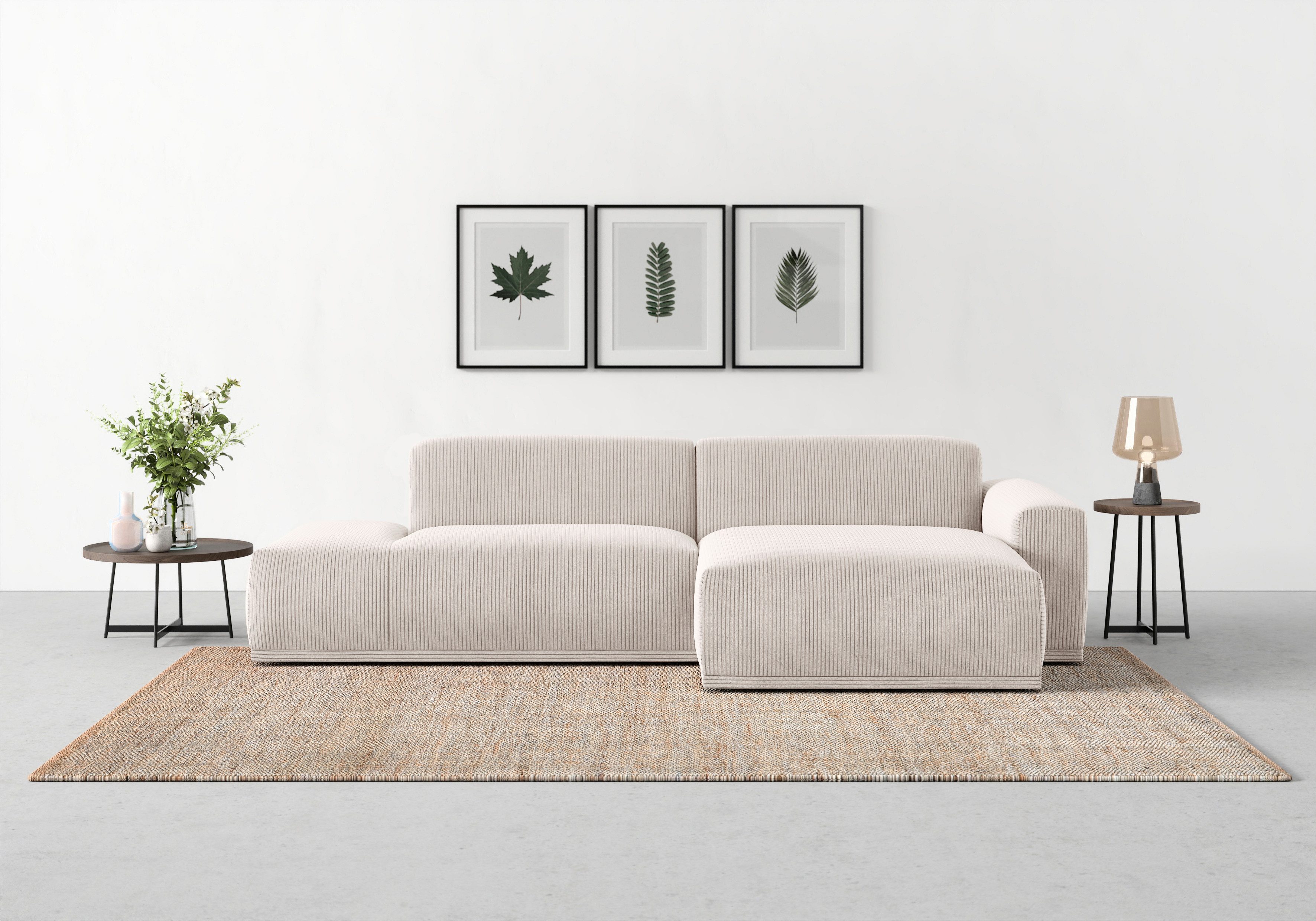 TRENDMANUFAKTUR Ecksofa Braga, mit hochwertigem Kaltschaum, L-Form, in Cord günstig online kaufen