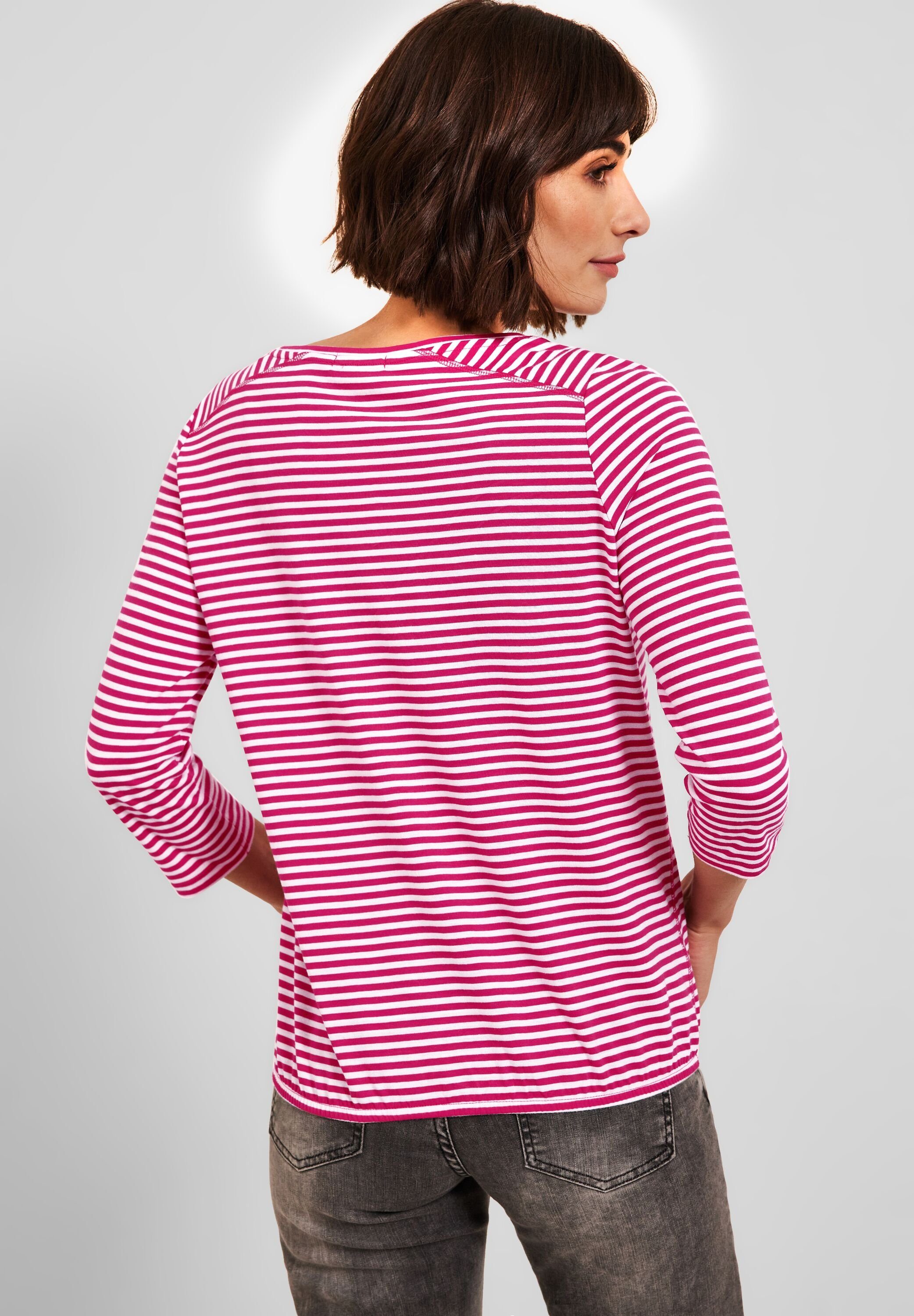 radiant 3/4-Arm-Shirt mit Cecil pink U-Boot-Ausschnitt