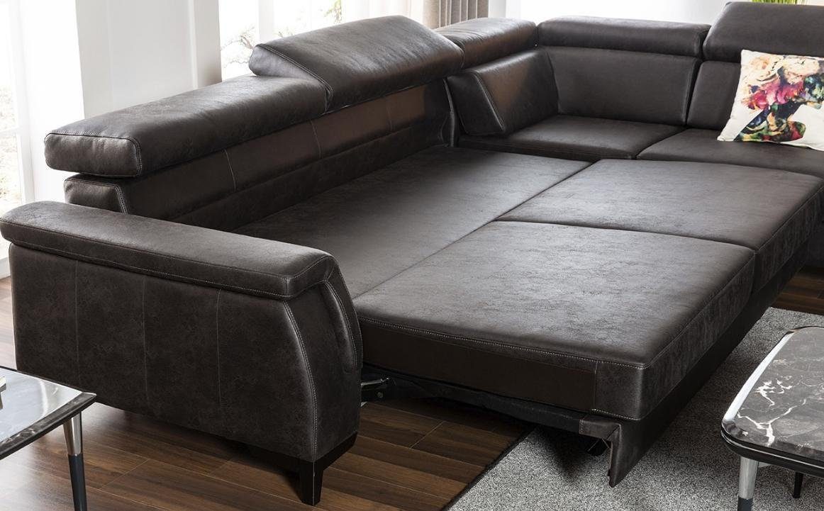 In Couch Sessel JVmoebel Bettfunktion, Ecksofa Europe Möbel L-Form Made Sofagarnitur Ecksofa