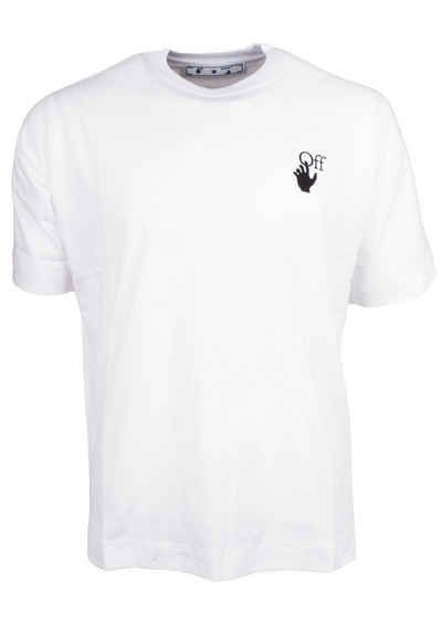 OFF-WHITE T-Shirt Off White Herren T-Shirt FW21 Logo Round Neck OMAA119F21JER0130110 TEA