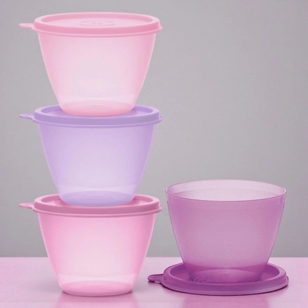 TUPPERWARE Vorratsdose Tupperware 4 Kühlschrankbehälter je 380ml