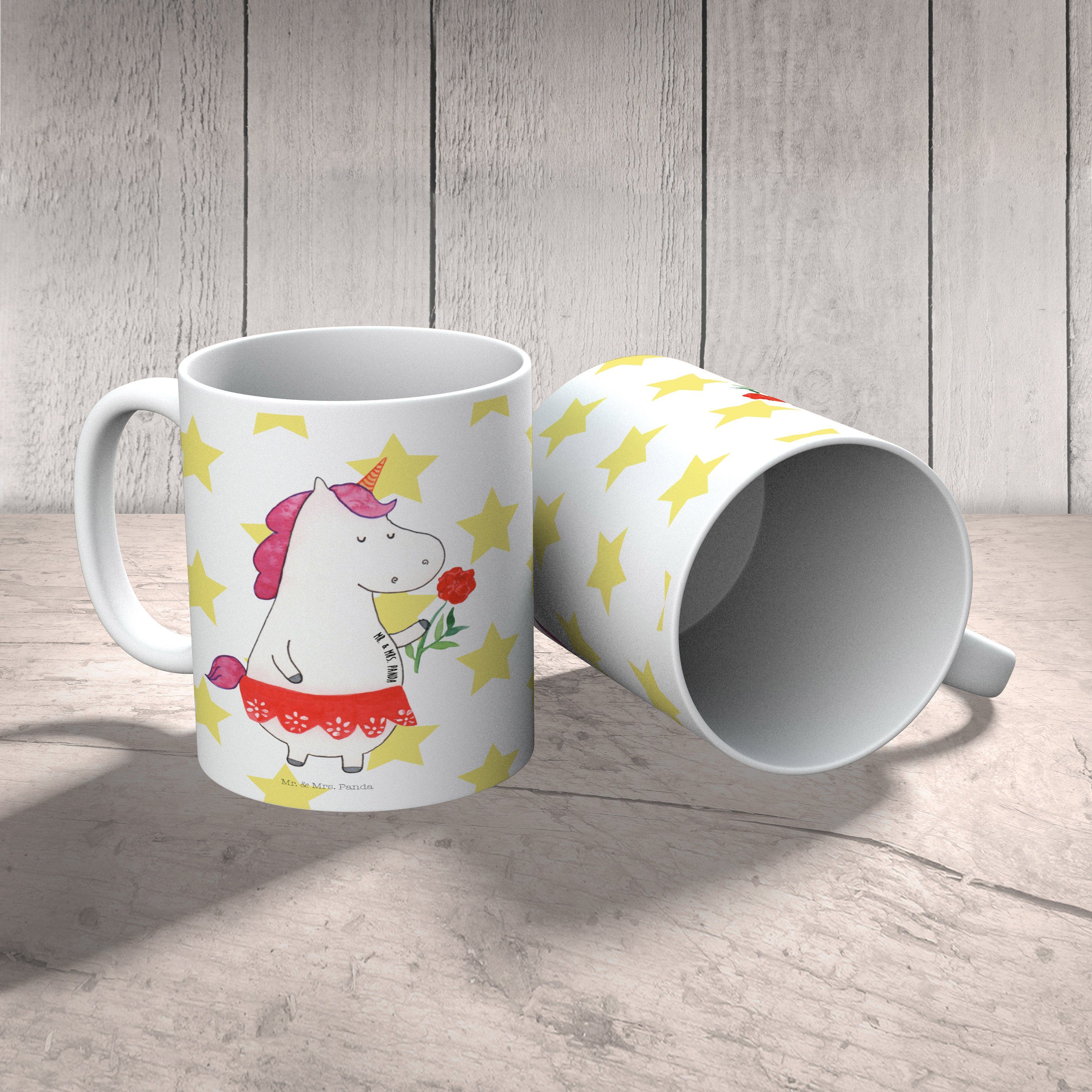Tasse Mrs. Unicorn, Mr. Dame Einhorn Tasse, - Tasse - Keramik Kaffee, Weiß Sprüche, Panda Geschenk, &