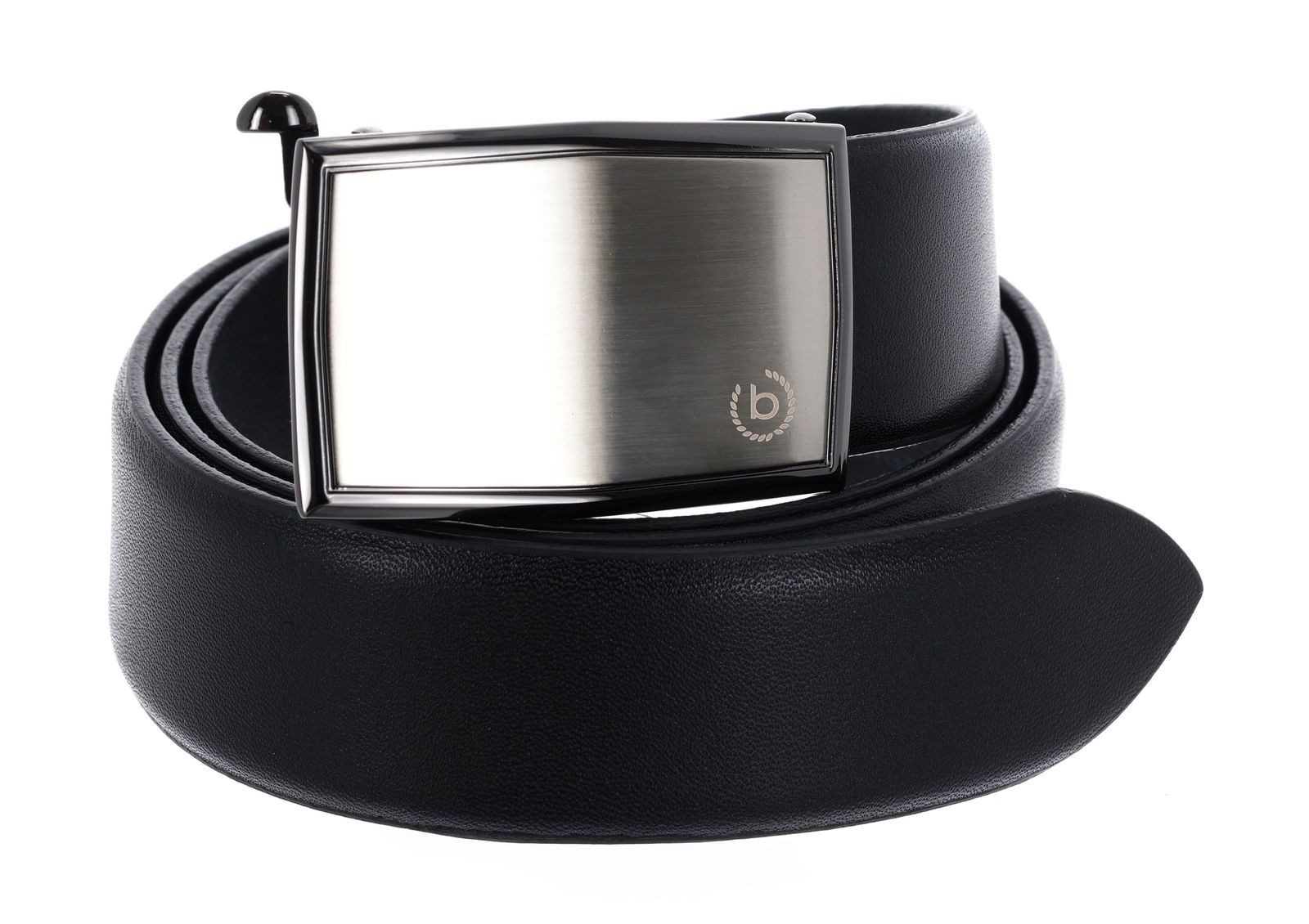 bugatti Synthetikgürtel Domed Leatherbelt With Automatic Buckle aus echtem Leder