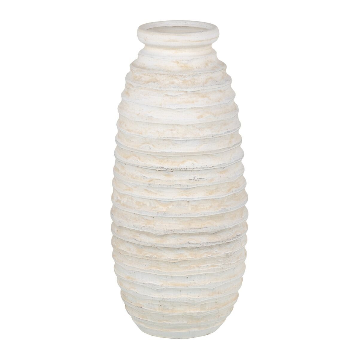 Bigbuy Dekovase Vase Creme aus Keramik 24 x 24 x 60 cm