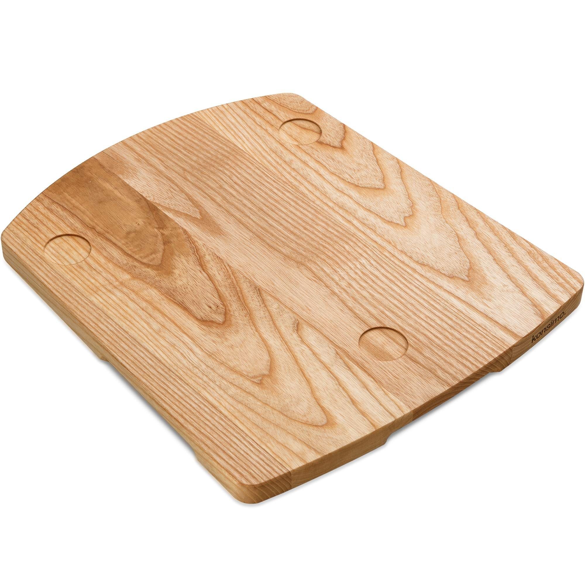 KONSIMO® Küchenmaschinen Zubehör-Set COQUERE Gleitbrett aus Massivholz/Slider aus Naturholz, Zubehör für Thermomix TM5 und TM6, Gummifüße zur Vermeidung von Schäden am Gewichtssensor