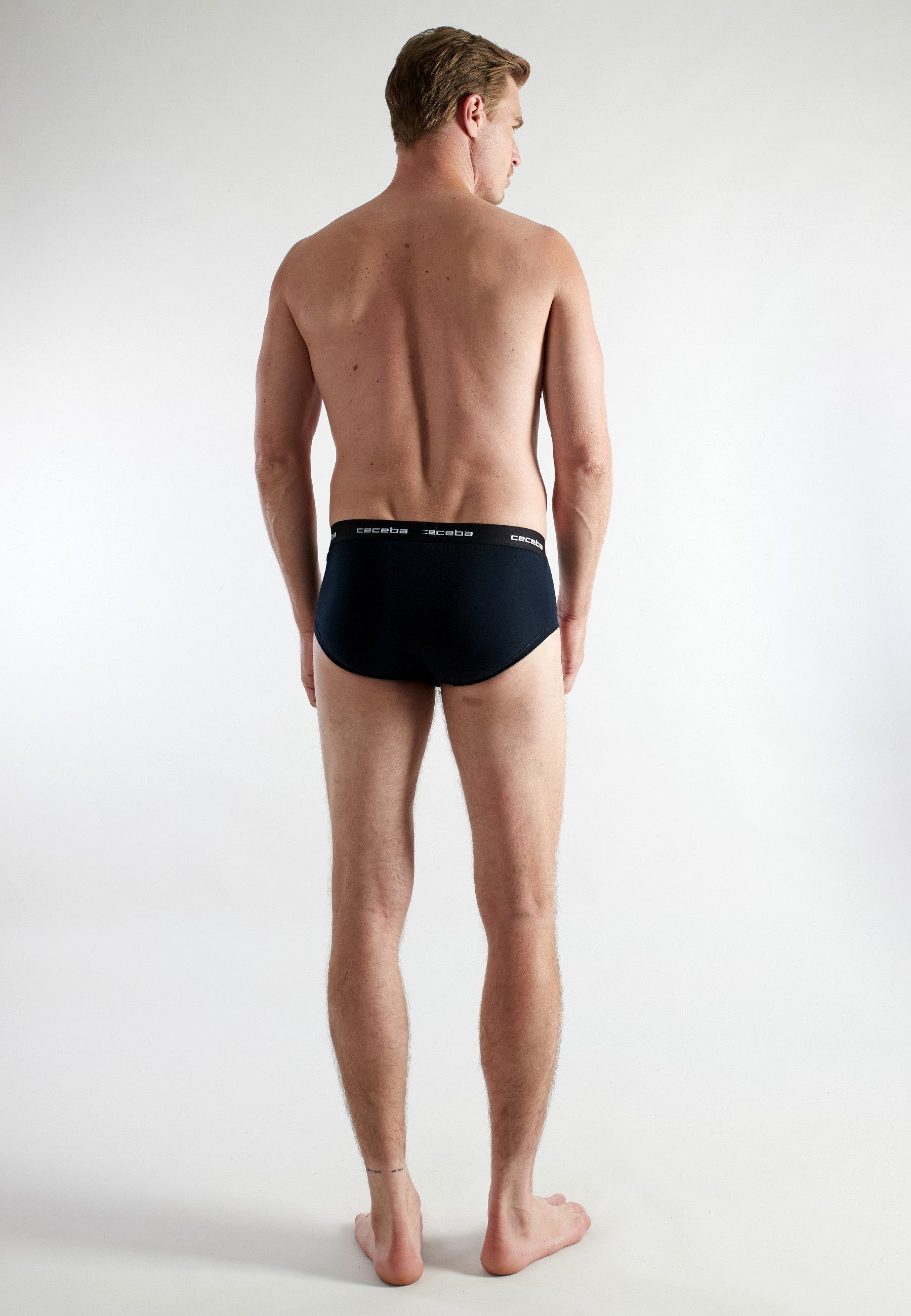 CECEBA Slip CECEBA Herren Slip schwarz uni 2er Pack (2-St)