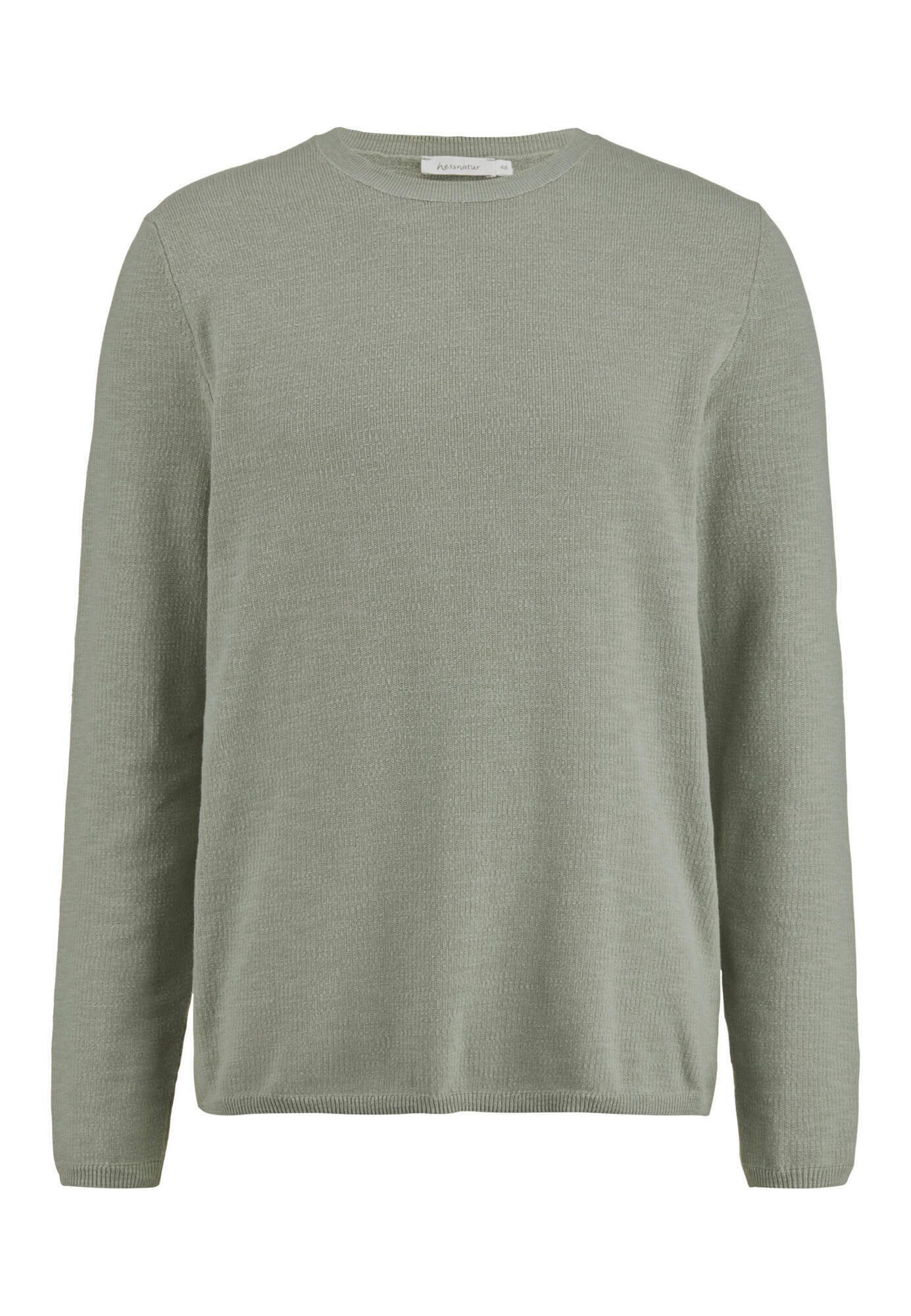 Hessnatur Strickpullover Slub aus reiner Bio-Baumwolle (1-tlg)