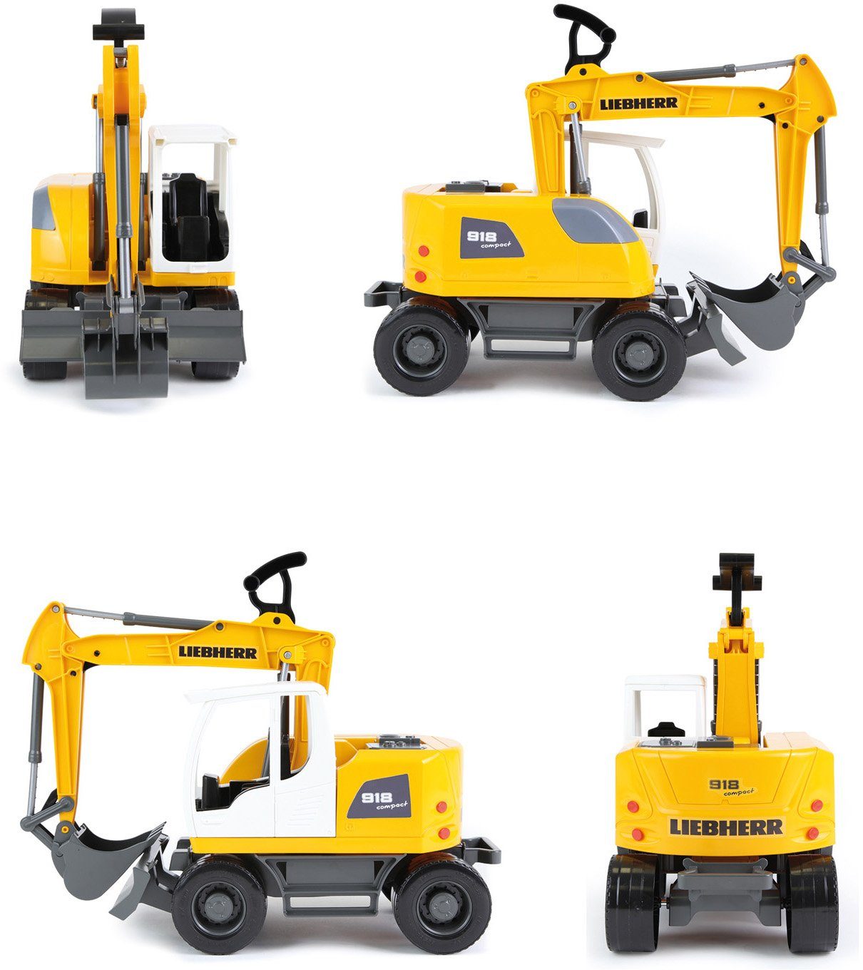 Lena® Spielzeug-Bagger Worxx, Liebherr Compact A918 Litronic, Made in Europe