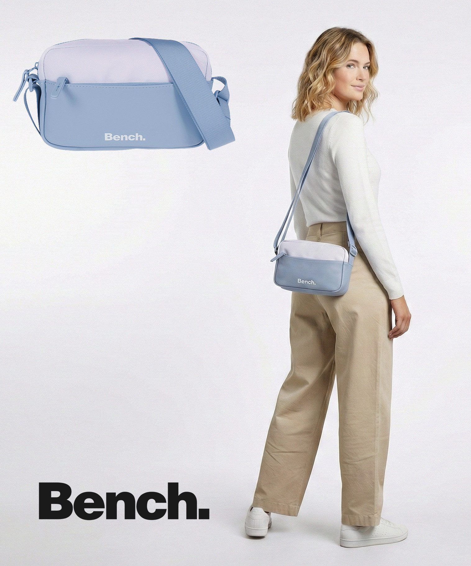 Bench. Handtasche Damen klein Schultertasche Umhänger Schultertasche, Umhängetasche Damentasche handbag Mädchen Style 64224 + Etui