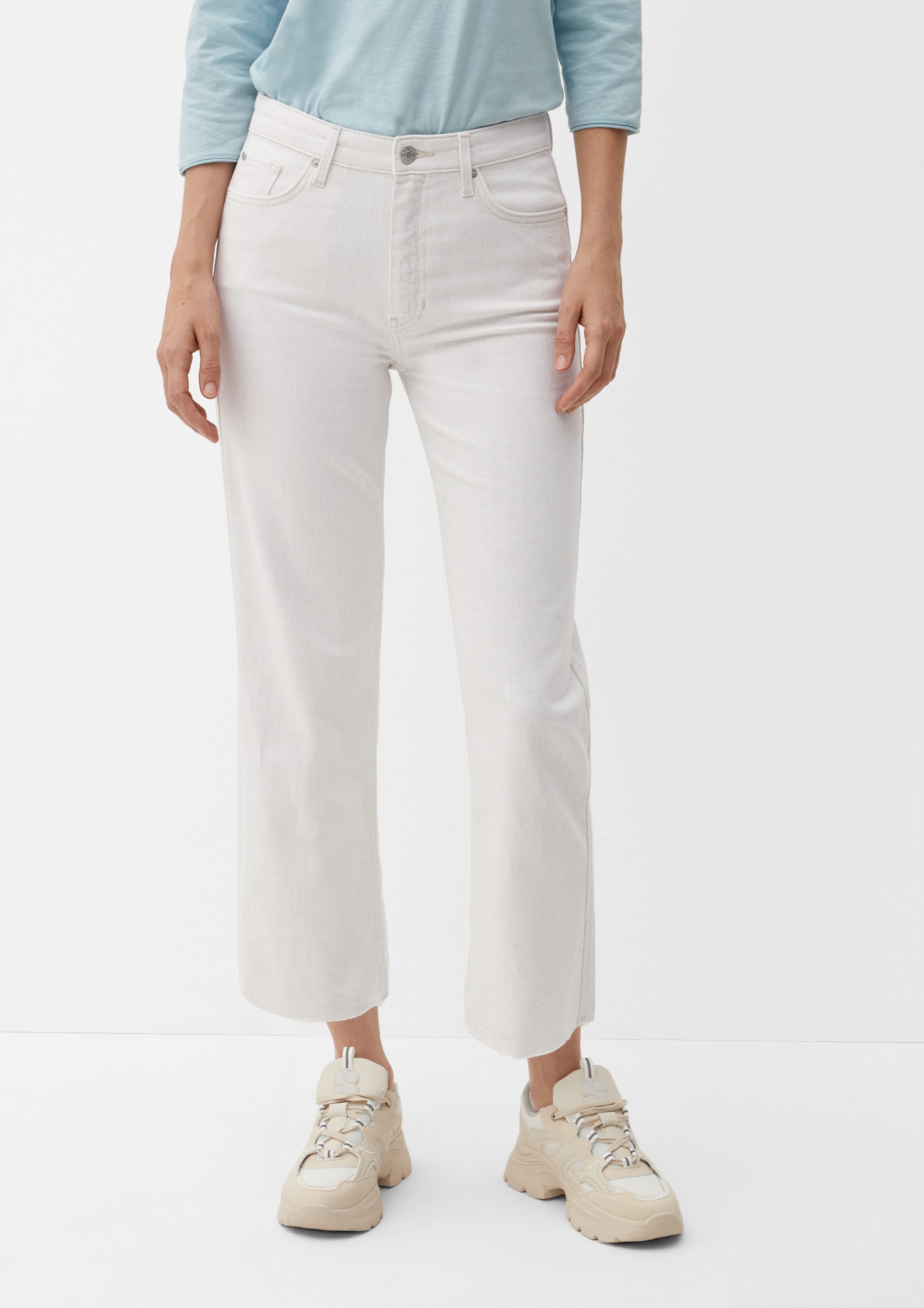 s.Oliver Regular-fit-Jeans Jeans-Hose KAROLIN Regular: Jeans mit Leinen
