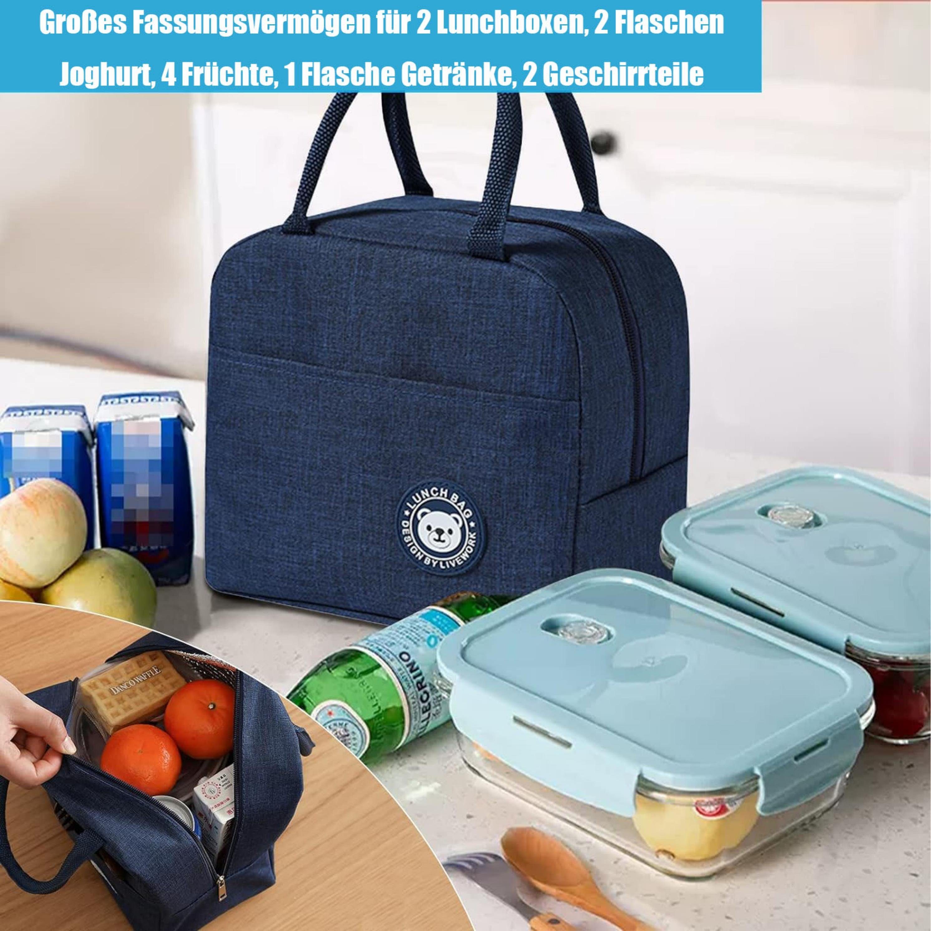 Coonoor Thermobehälter Lunchtasche aus mit Reißverschluss, Kühltasche wasserdichtem