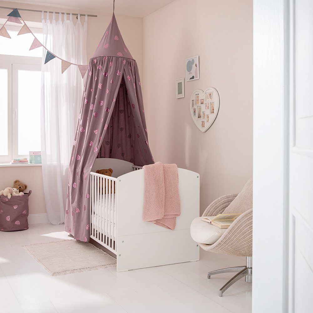 Betthimmel rainbow, Baldachin für Kinderzimmer aus Baumwolle