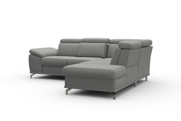 sit&more Ecksofa Cabrio, mit Sitztiefenverstellung und Federkern, 3 Nierenkissen