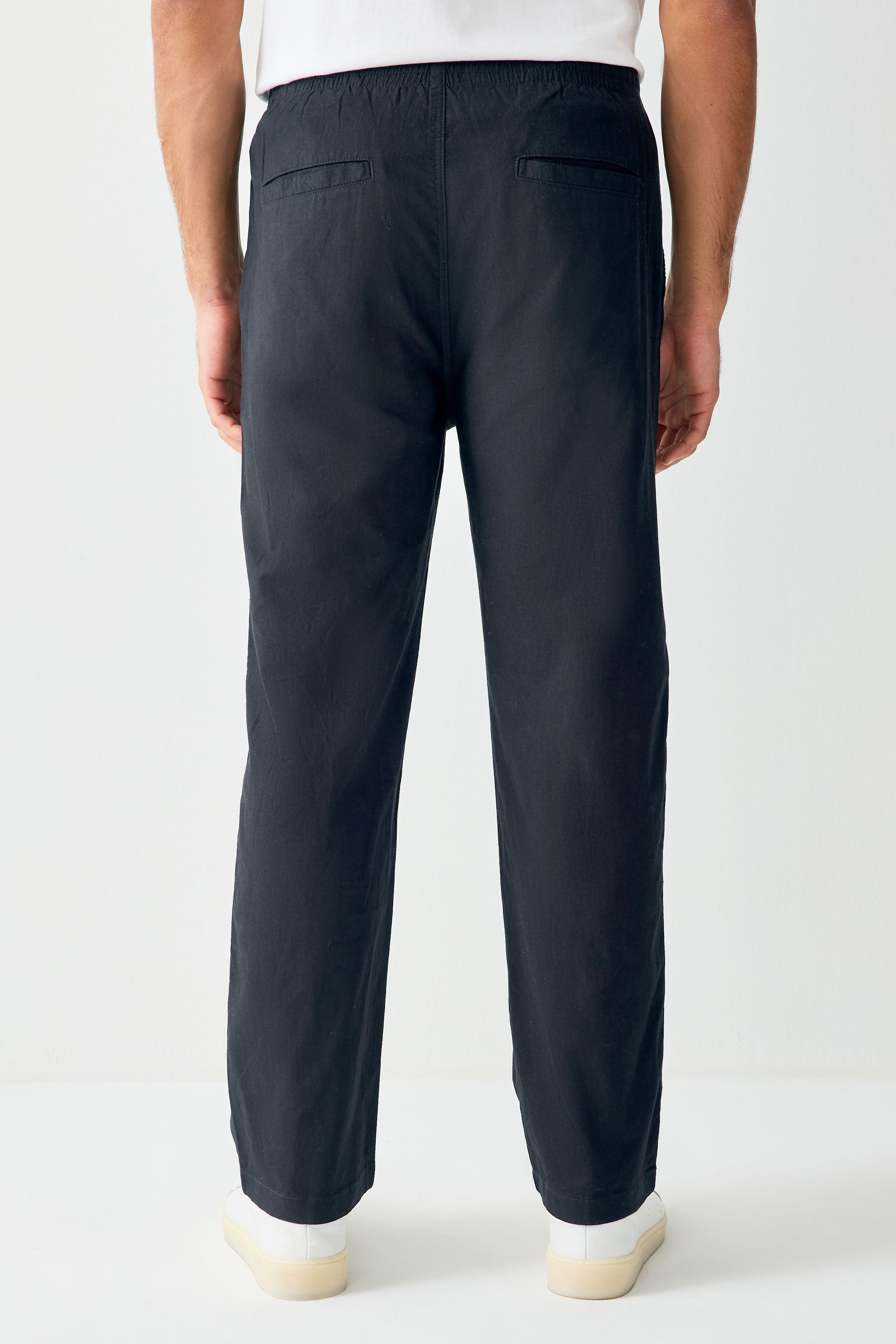 Next Dehnbund-Hose Edle Relaxed Fit Hose aus Leinen-Baumwollgemisch (1-tlg)