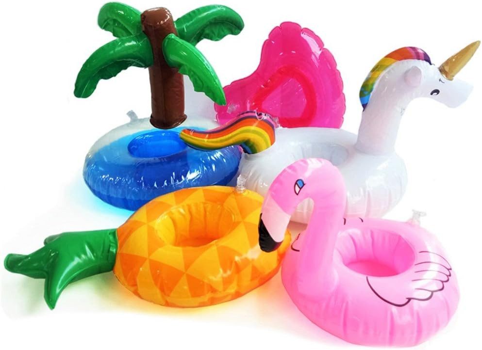 FELIXLEO Aufblasbares Bällebad Mini Aufblasbarer Pool Getränkehalter, Flamingo Einhorn Design .