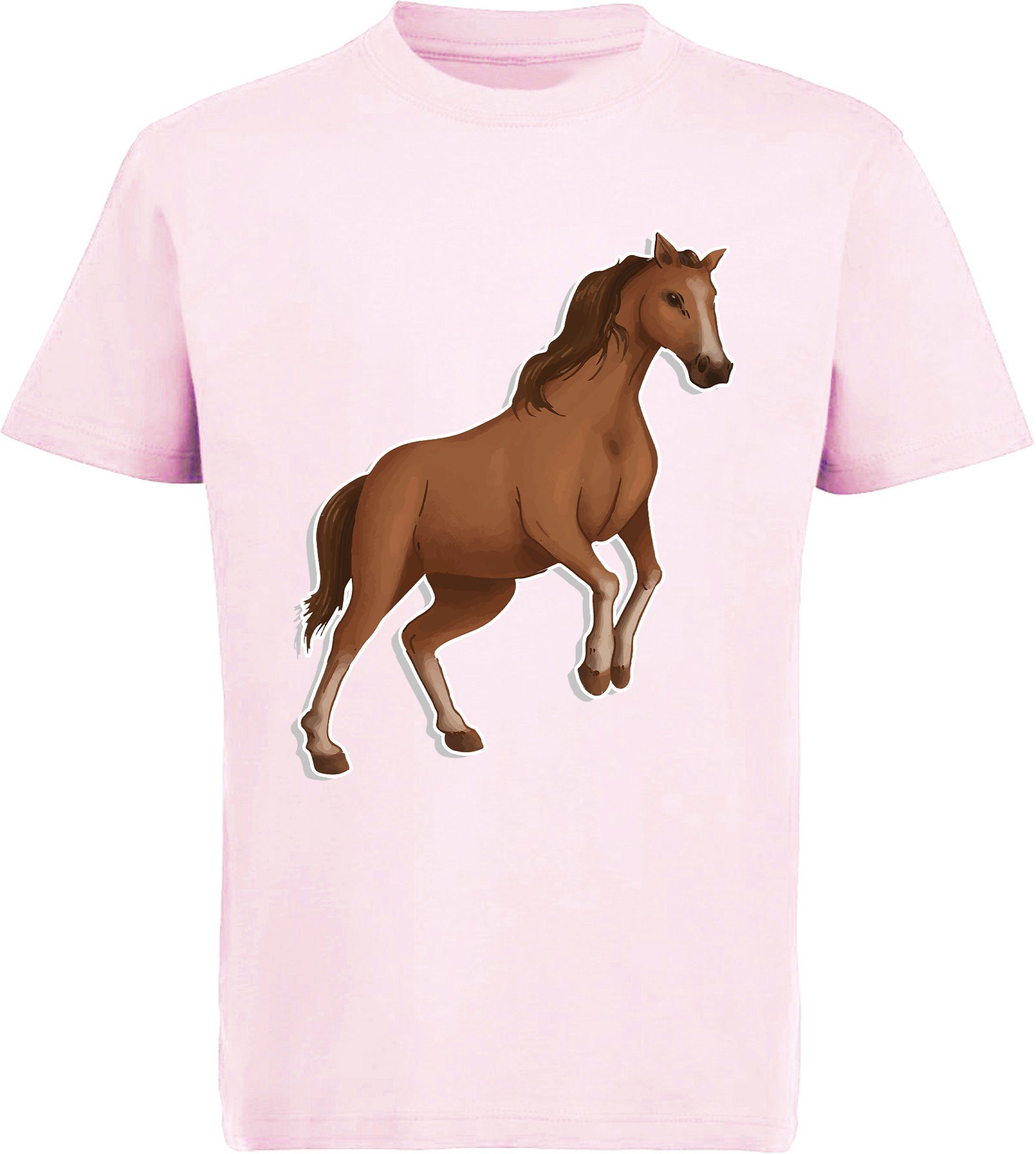 Print-Shirt bedrucktes Kinder Mädchen T-Shirt - Aufsteigendes Pferd
