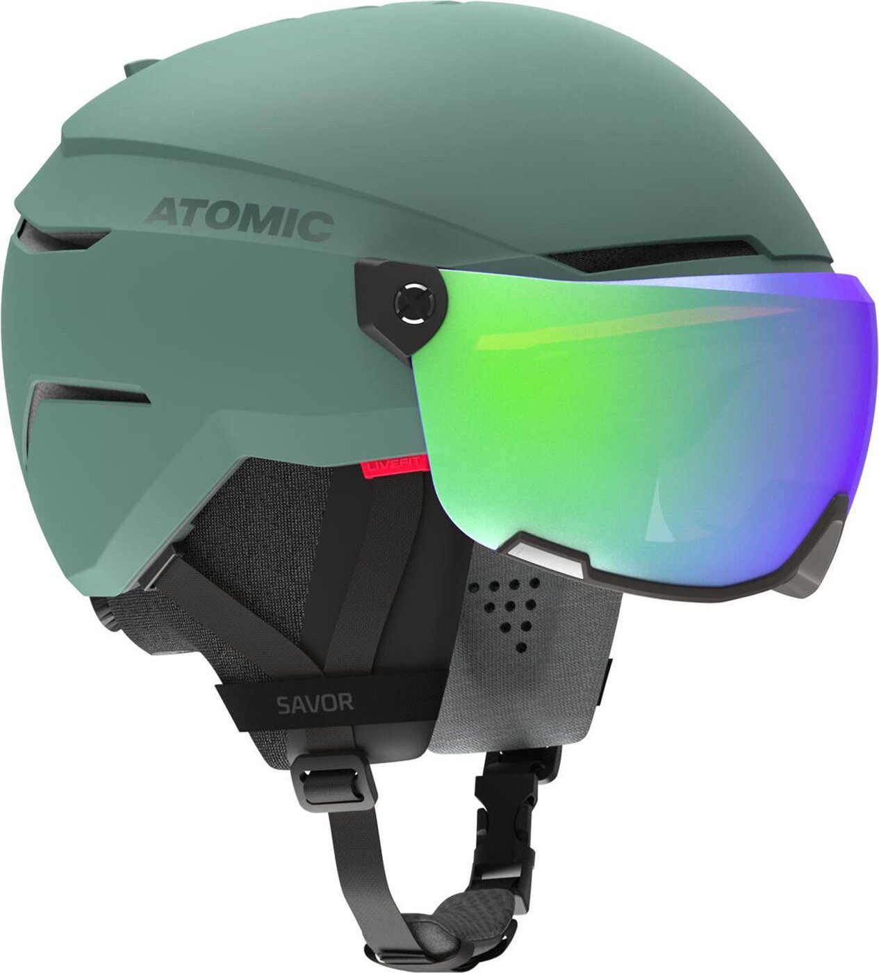 Atomic Skihelm Skihelm SAVOR VISOR STEREO Green