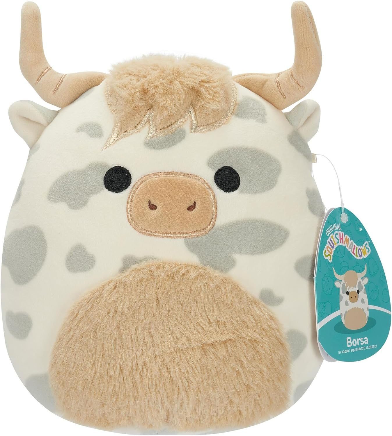 Jazwares Plüschfigur Squishmallows 19 cm (7,5) - Serie 17 - Borsa die Hochlandkuh