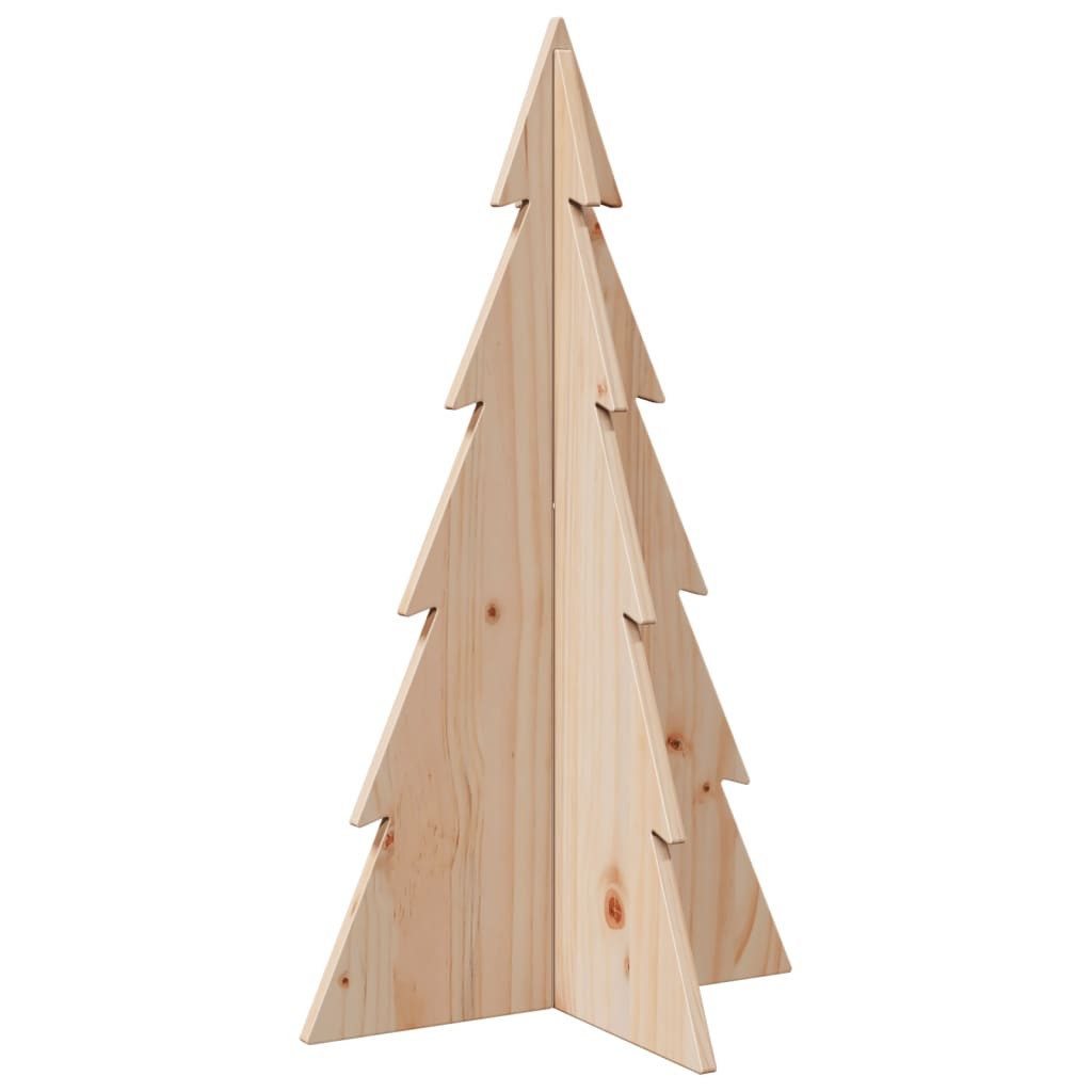 vidaXL Künstlicher Weihnachtsbaum Weihnachtsbaum Holz zum Schmücken 80 cm Massivholz Kiefer