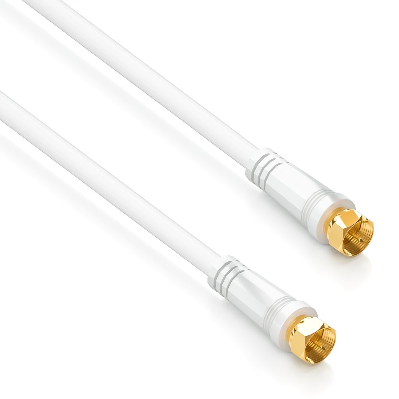 deleyCON deleyCON 2m SAT TV Antennenkabel Koaxial Kabel HDTV 4-fach Schirmung SAT-Kabel