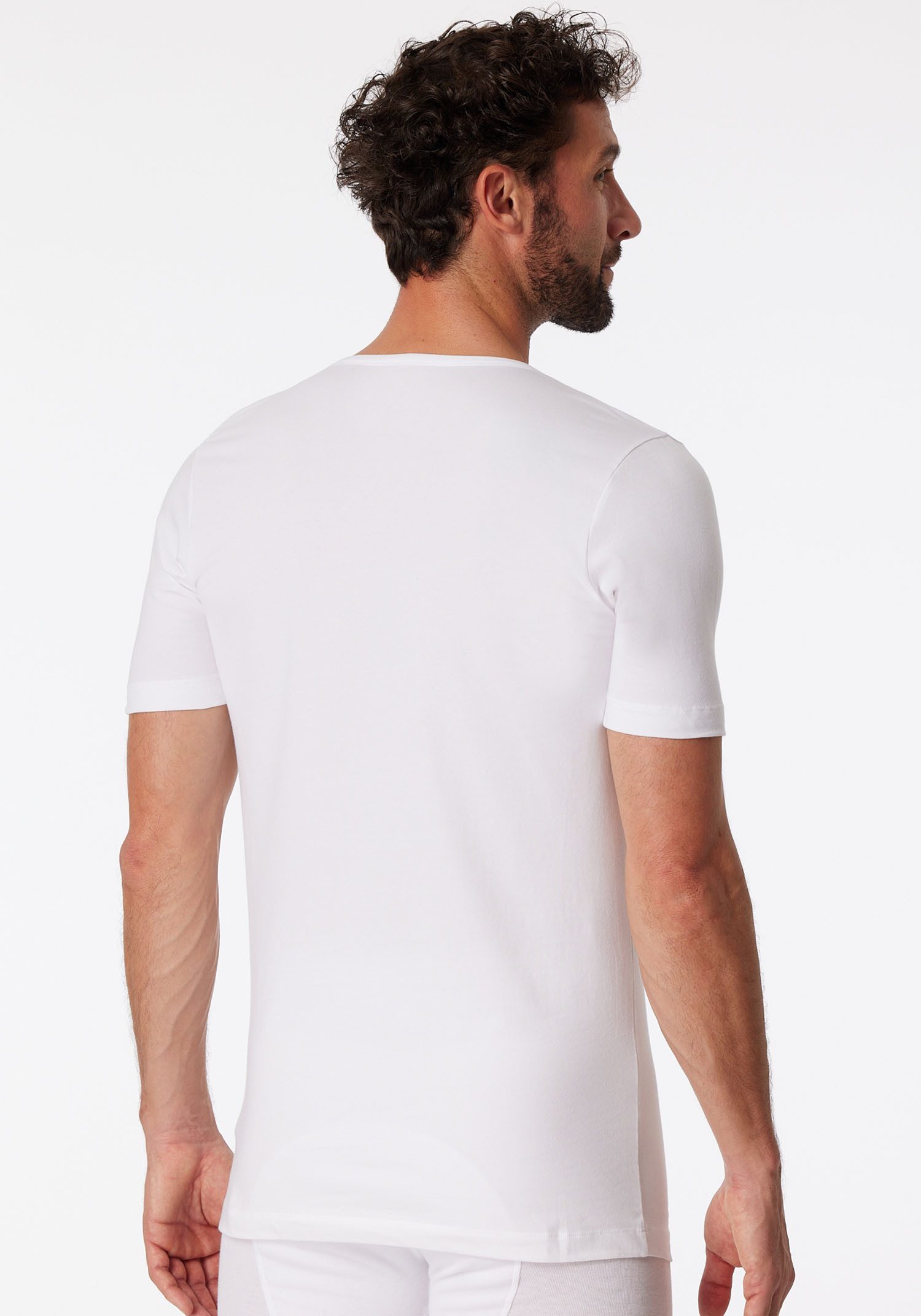 Schiesser V-Shirt 95/5 (2er-Pack) mit tiefem V-Ausschnitt