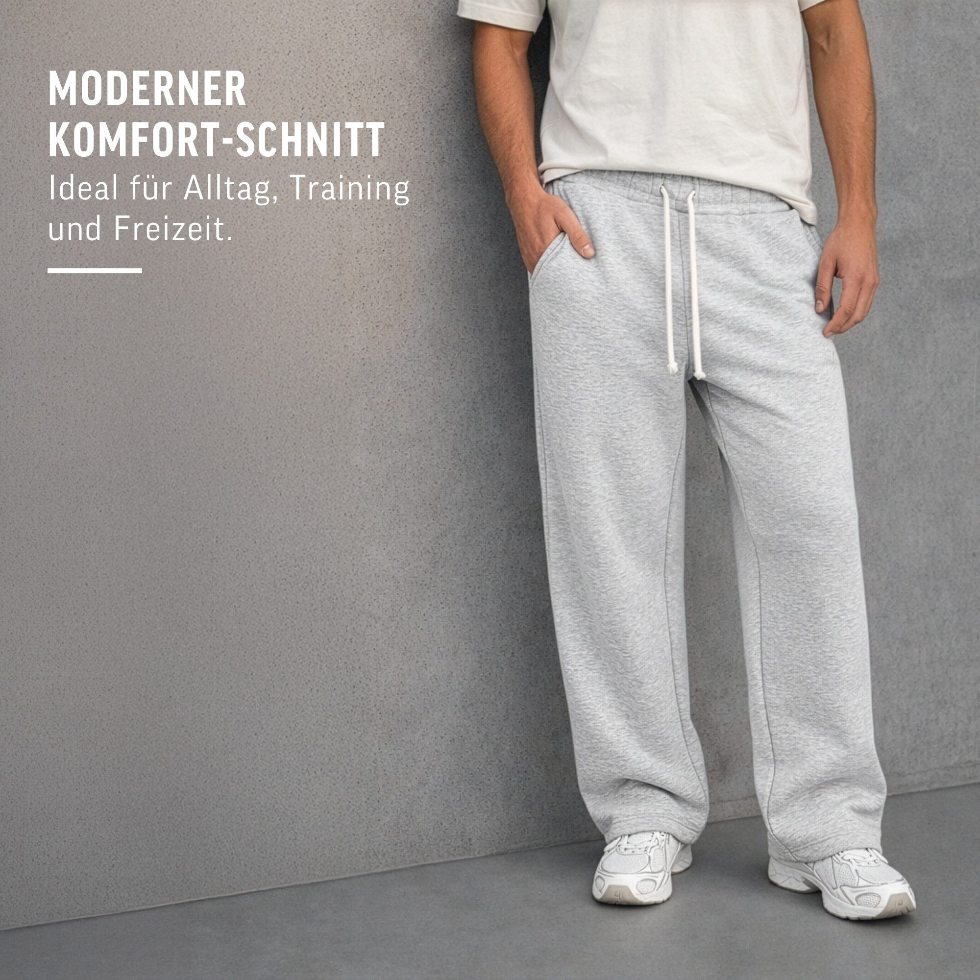 Smilodox Jogginghose Kaleo, Jogger Oversized mit Tunnelzug, elastischem Bund und Logo Praktische Seitentaschen Komfortable Passform Gym Freizeit