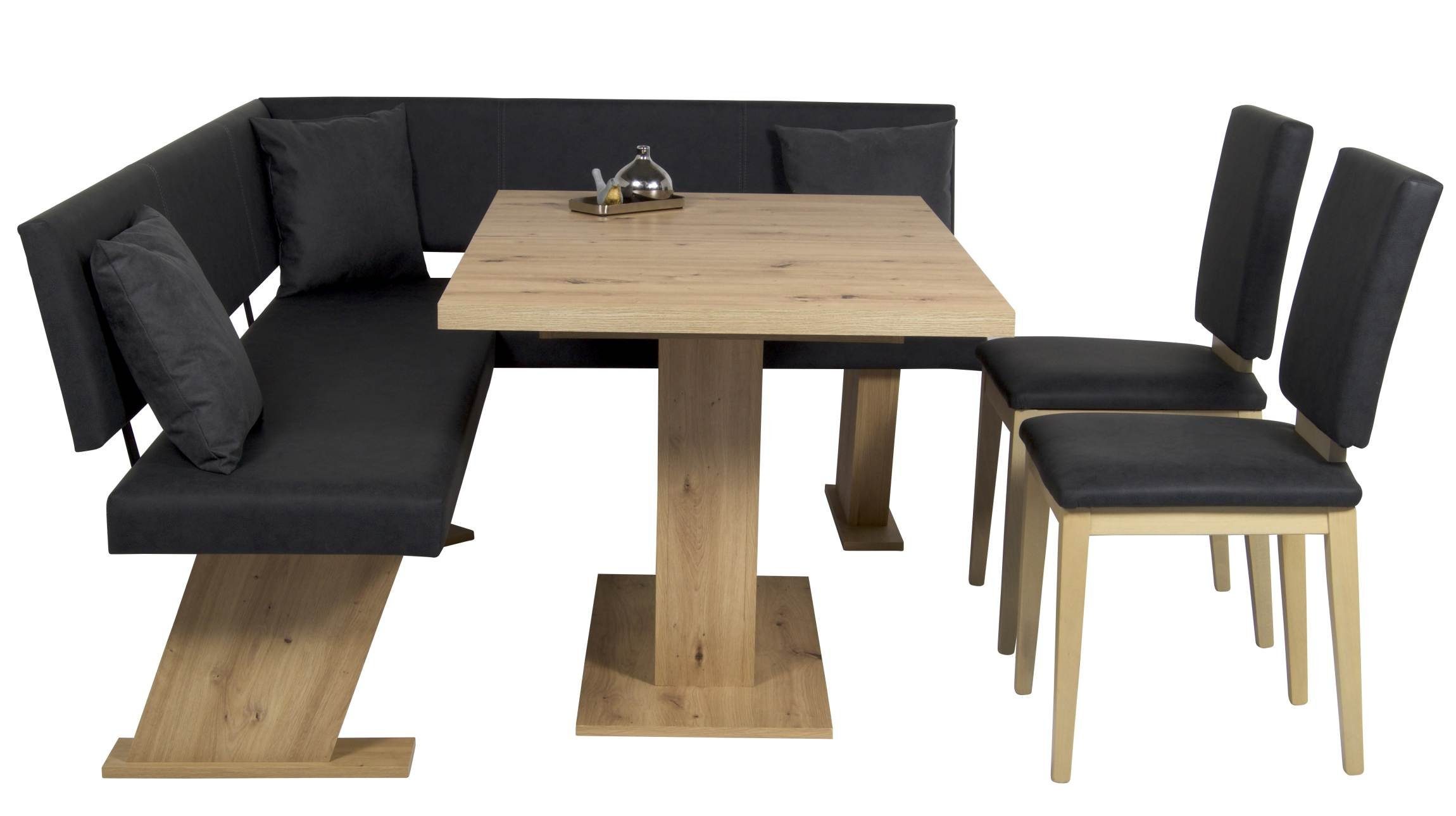 Trendmöbel24 Eckbankgruppe Eckbank Eckbankgruppe Essgruppe VERONA 181 x 150 cm Artisan Eiche, (4-tlg)