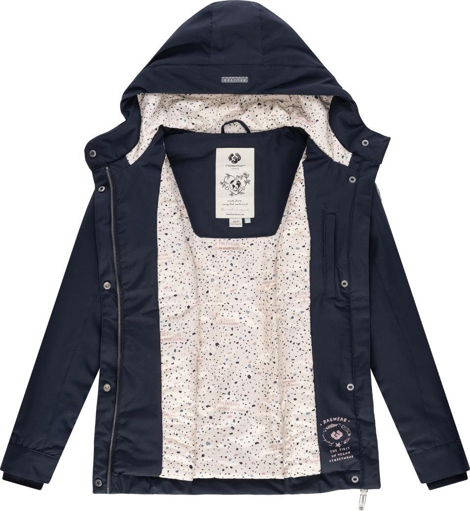 Outdoorjacke aus Jazmin recycelten Intl. Winterjacke blau Materialien Remake gefütterte Ragwear II