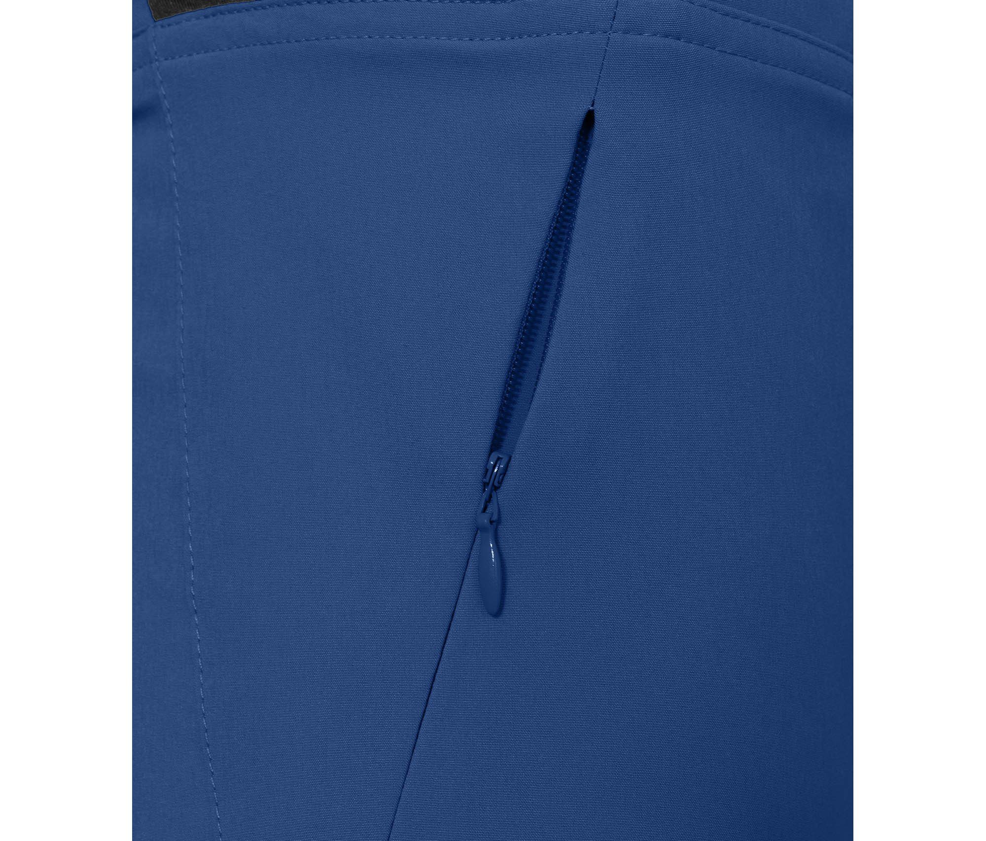Wanderhose, Damen Vario elastisch, Normalgrößen, (slim) blau recycelt, Bergson Outdoorhose AALBORG 3/4 Capri sportlich,