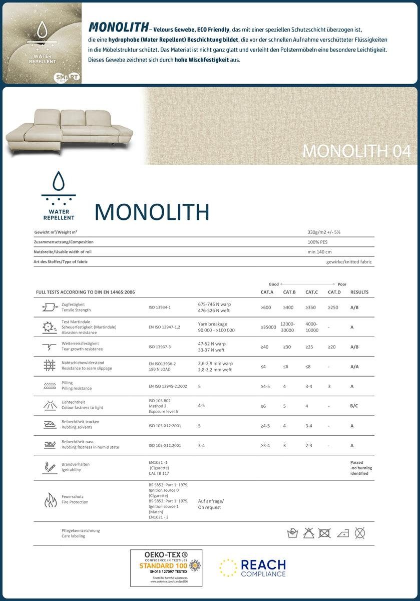 (Polstersessel), Kopfstützen, Armlehnen, Relaxsessel Beautysofa breite im mit 04) (monolith beige Vild modernes Stil verstellbaren